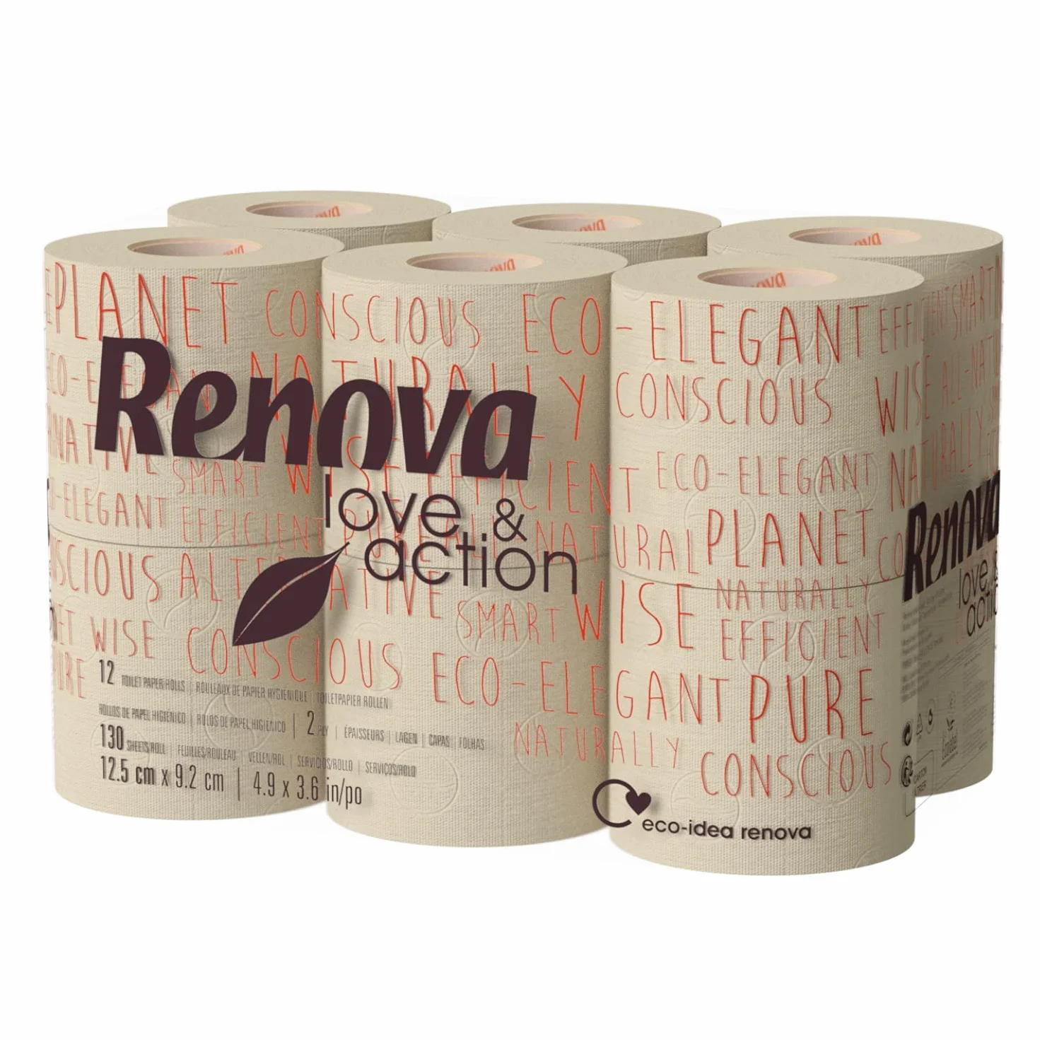 Renova Papel Higiénico Love&Action 108 Rollos Ecológicos FSC Ecolabel