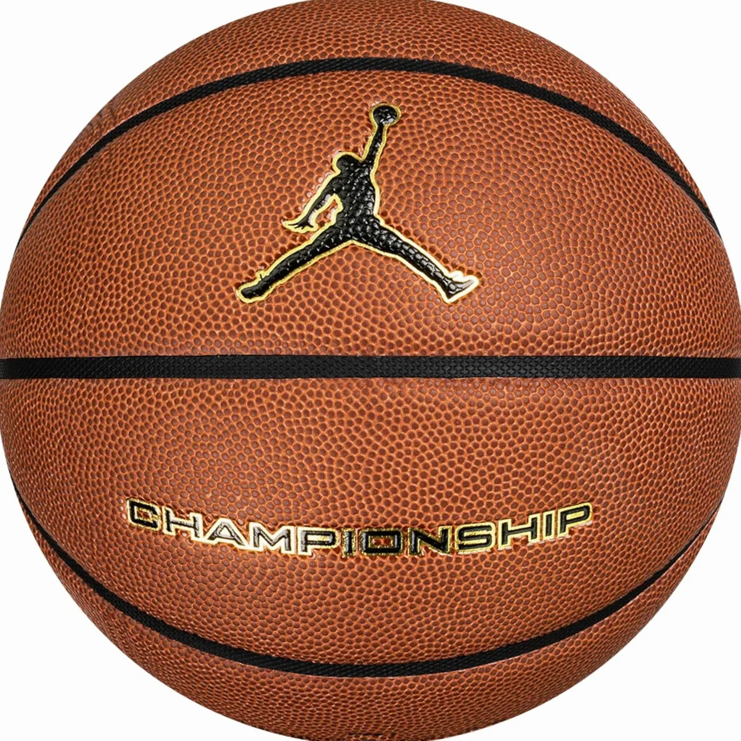 Nike Unisex Jordan Championship 8P Deflated Balón de Baloncesto Amber/Black/Metallic Gold/Black 7