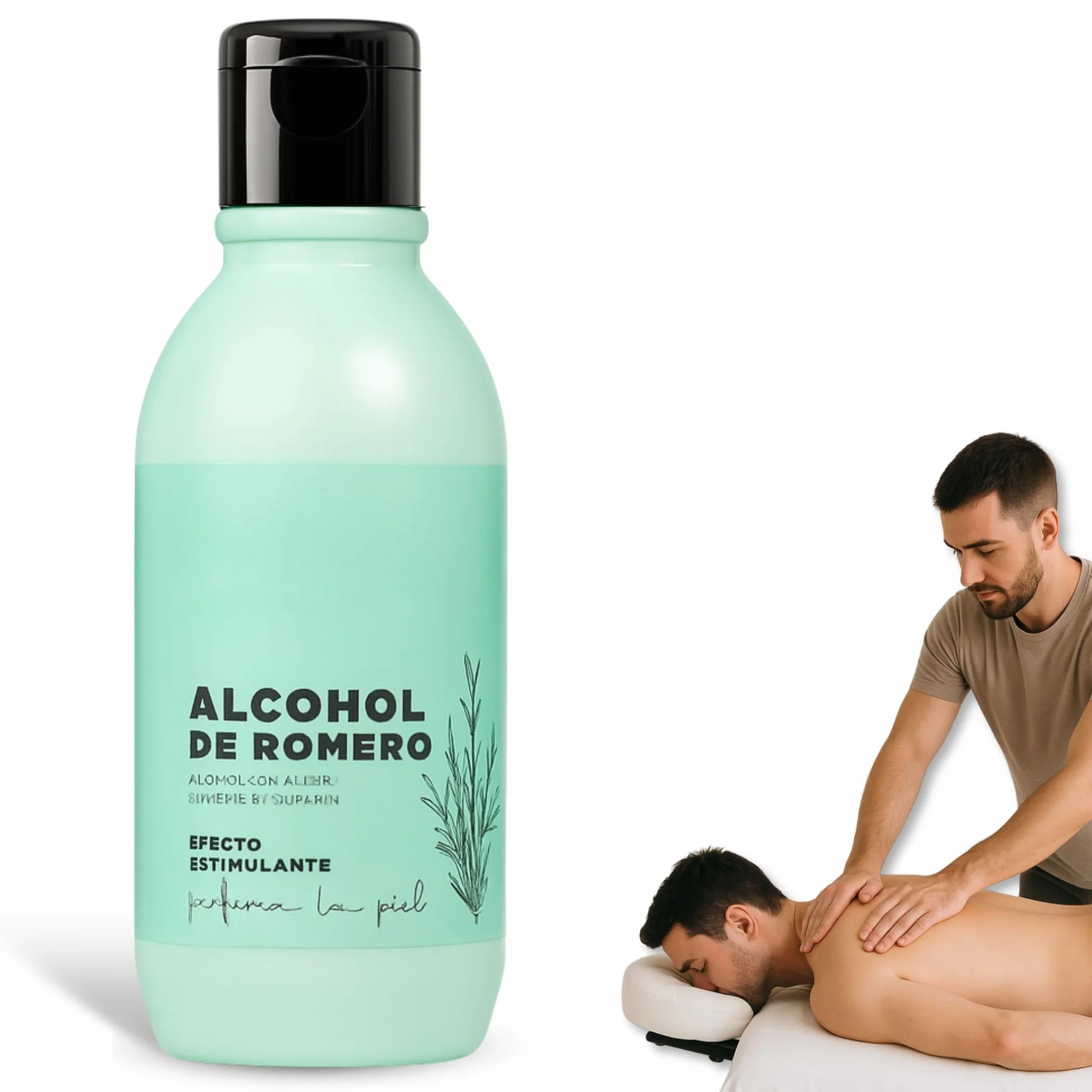 Alcohol de Romero 250 ml Solución Tópica Natural para Masaje