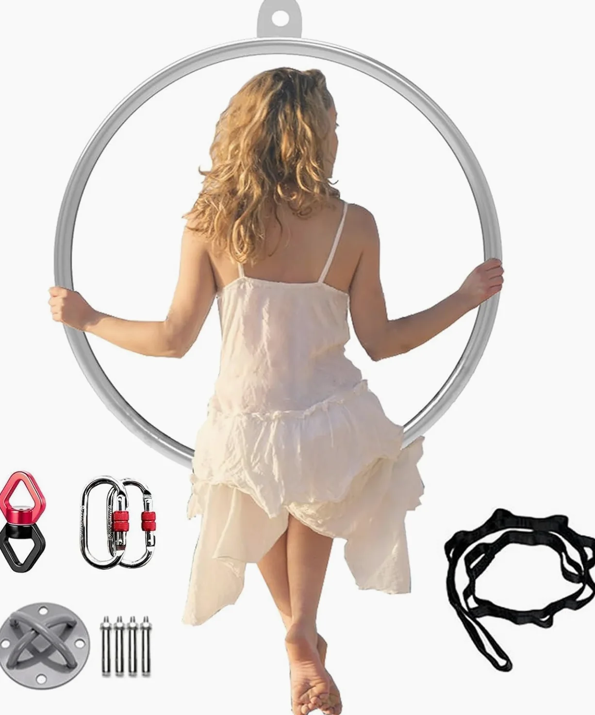 Aro profesional de entrenamiento aéreo, acero inoxidable resistente para entrenamiento acrobático, gimnasio en casa, yoga y pérdida de peso