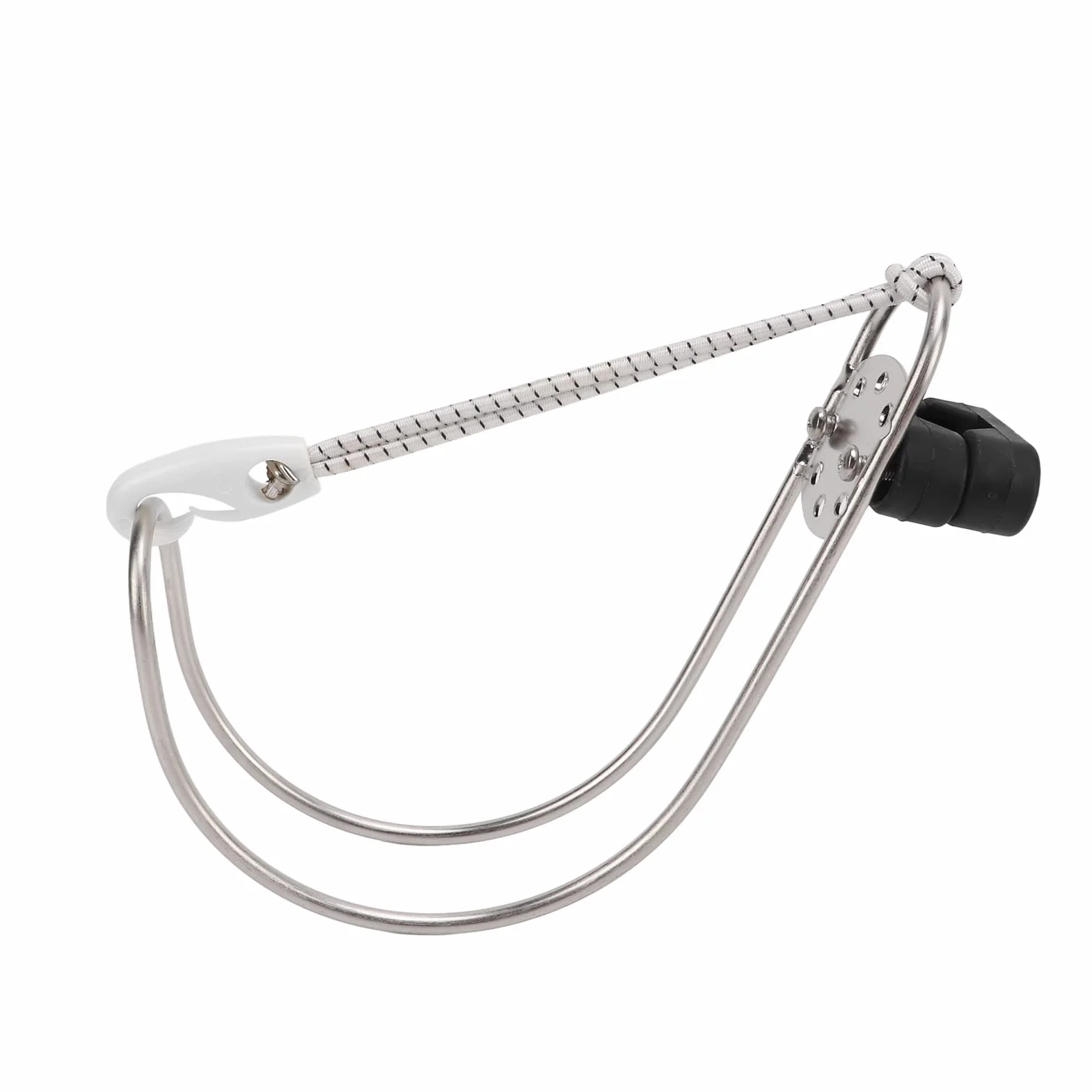 Generic Soporte de Anillo Salvavidas Ajustable de Acero Inoxidable para Barco Marino, Soporte de Aro Salvavidas Duradero para Herradura, Fácil de Instalar, Tamaño Pequeño, 1 de Aro