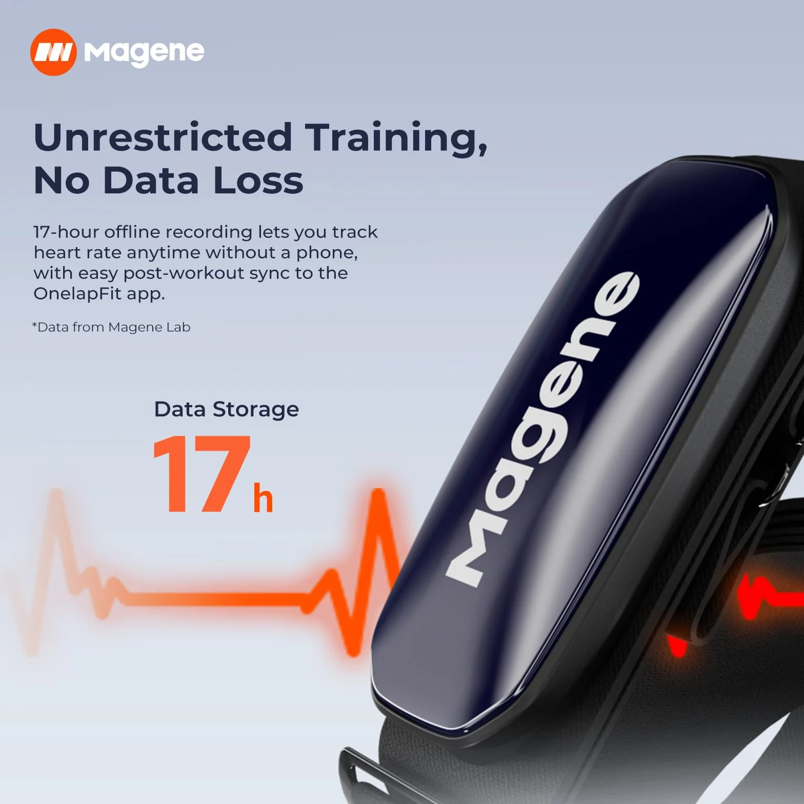 Magene H613 Monitor Frecuencia Cardíaca Banda Pectoral Bluetooth Ant+ IPX7 Ciclismo Running