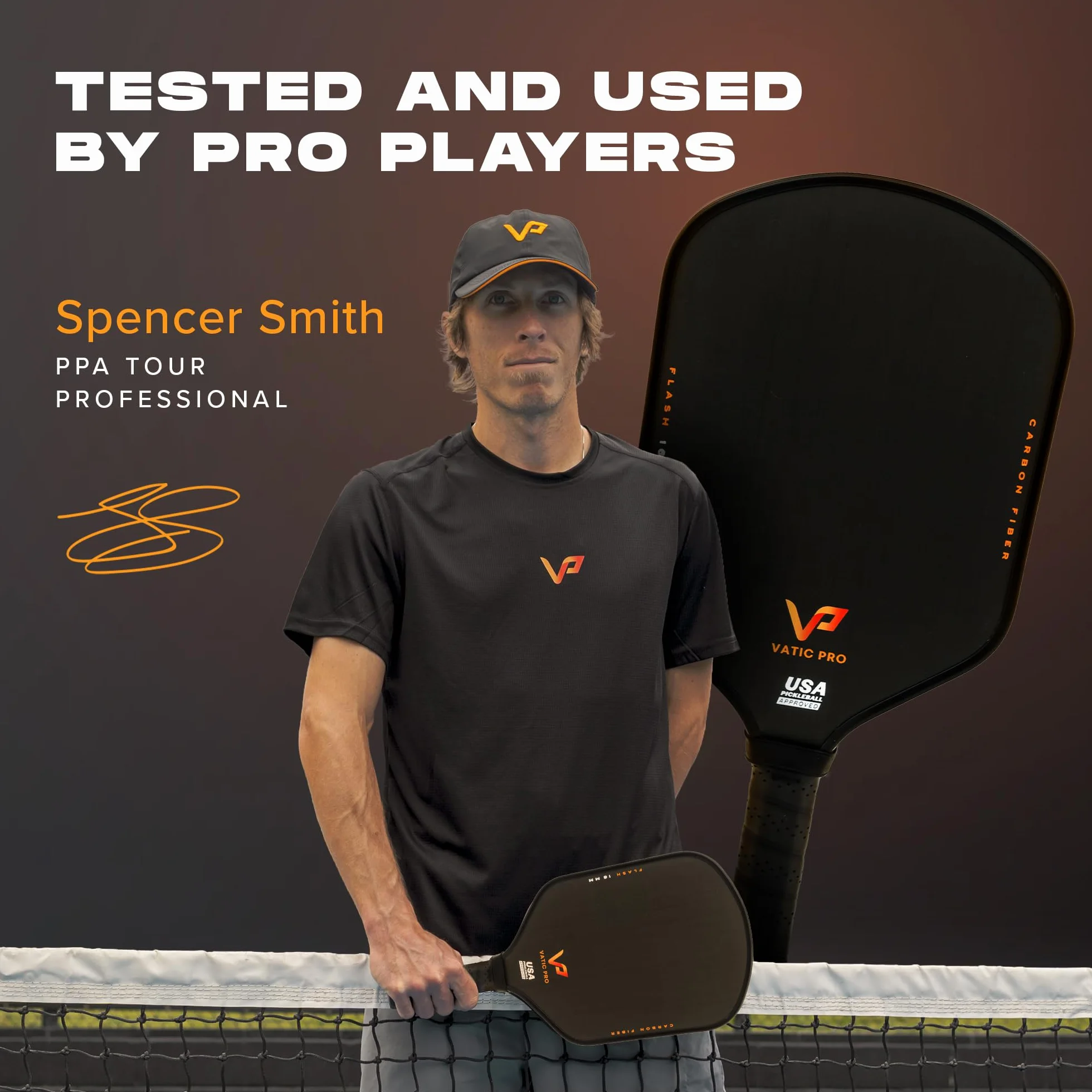 Vatic Pro Pala de Pickleball de Fibra de Carbono de 16 mm, termoformada con Paredes inyectadas de Espuma, Incluye Funda para la Pala