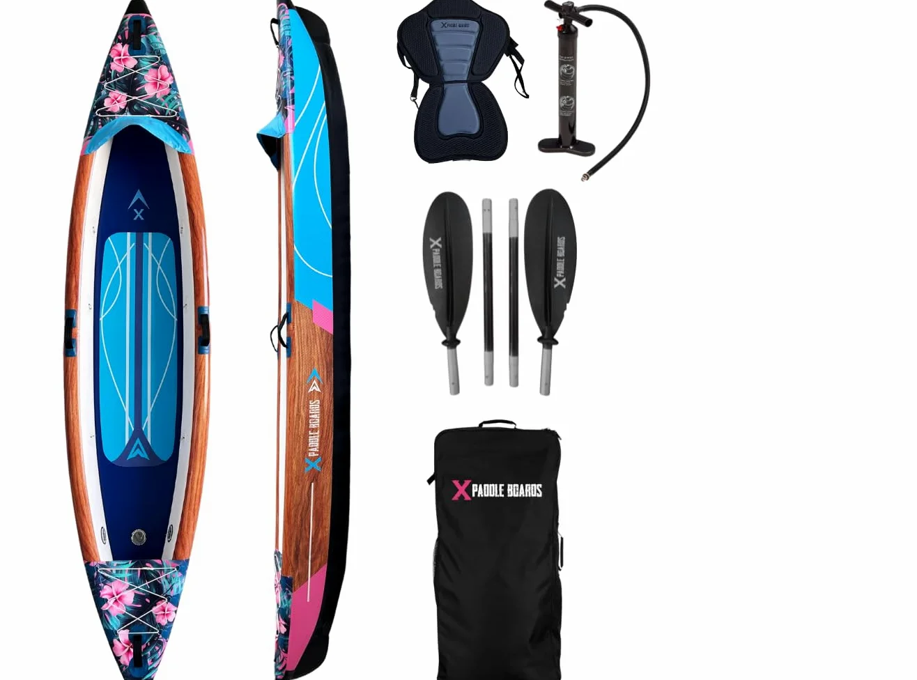 Canoa Kayak Inflable 1 Plaza Dropstitch 366 x 75 x 42 cm K-Hawaii