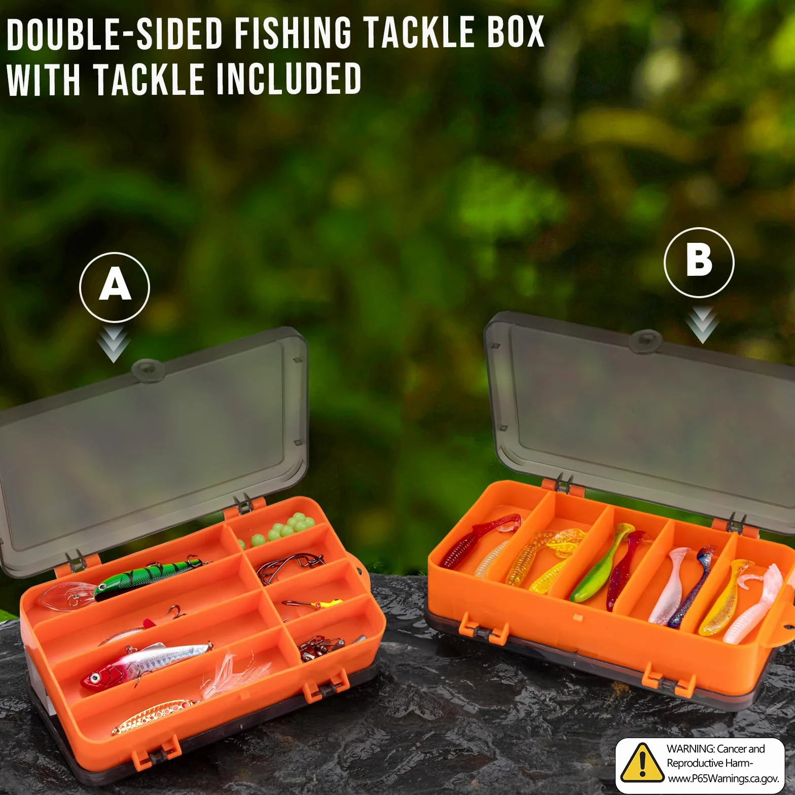 THKFISH Combo de Caña de Pescar y Carrete con Mochila, Kit Telescópico Giratorio con Señuelos, Alicates y Agarre de Labios