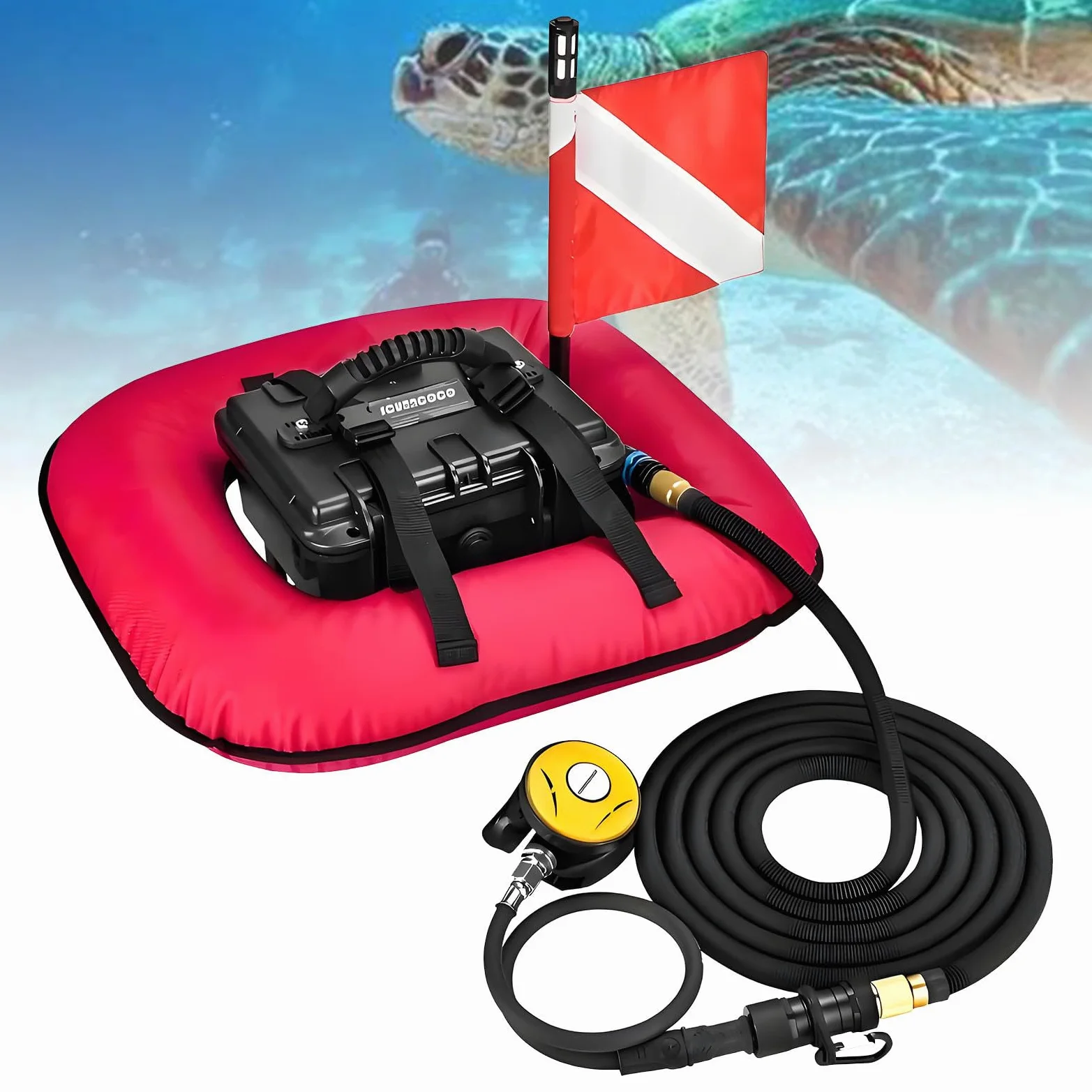 Sistema de respiración subacuática portátil con suministro de aire extendido para buceo y esnórquel