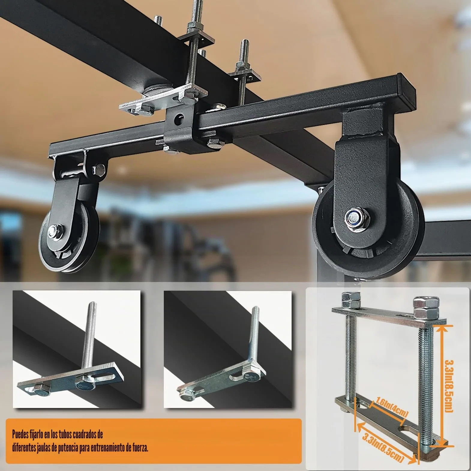 Dispositivo de tracción para Power Rack, máquina desplegable LAT, Sistema de Doble polea para Cables y Pesas para Gimnasio en casa, Entrenamiento de Fuerza, Racks de Potencia