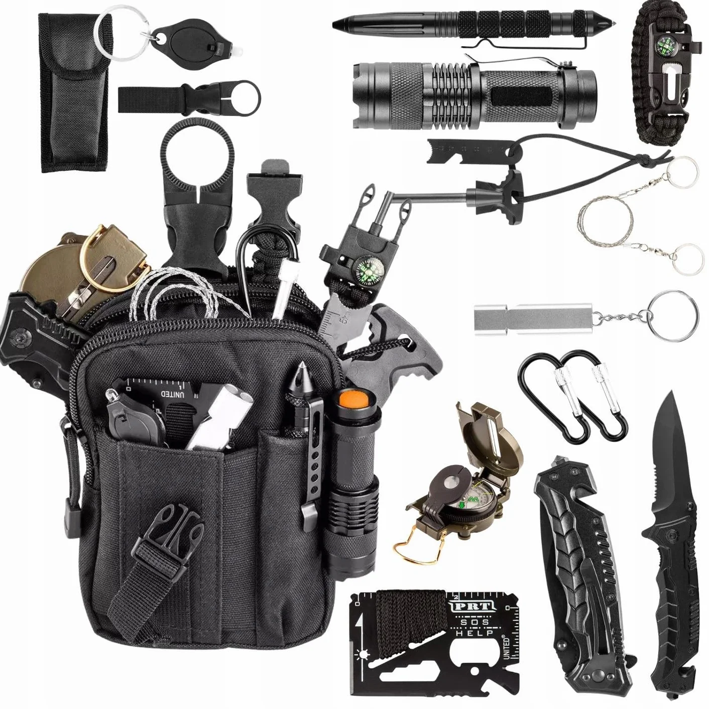 NEO TOOLS Kit de supervivencia regalos para hombres papá novio - regalos padre marido día del padre, ideas regalos de cumpleaños hermano, equipo de supervivencia al aire libre