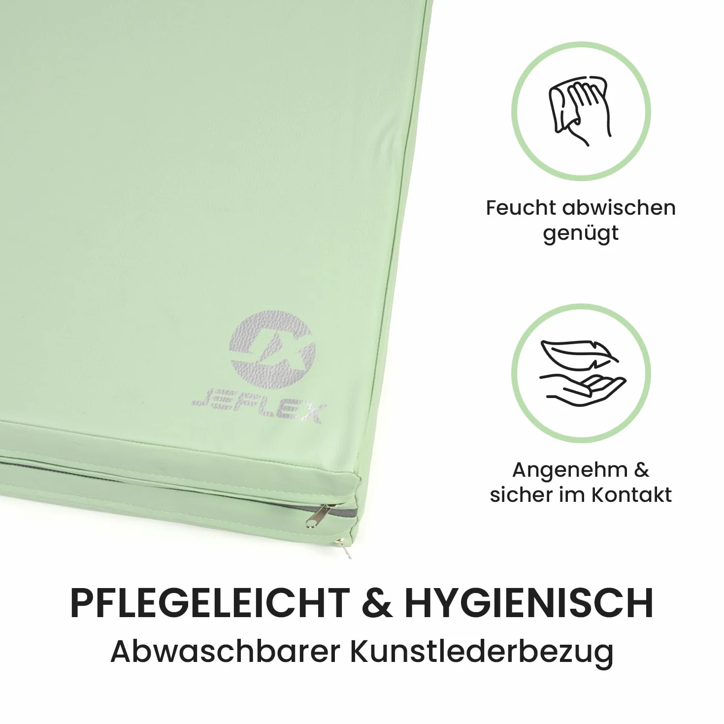 Jeflex – Esterilla plegable y esterilla de gimnasia plegable 1 vez – 200 x 70 x 8 cm – Fabricado en Alemania/esterilla de gimnasia portátil/ahorra espacio y esterilla de juego para habitación infantil