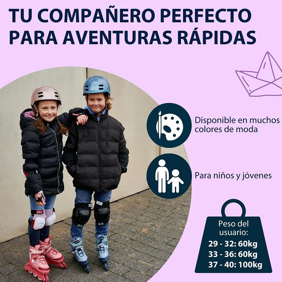 HUDORA Patines MIA/Leon Ajustables 4 Tallas Niños Adolescentes Adultos