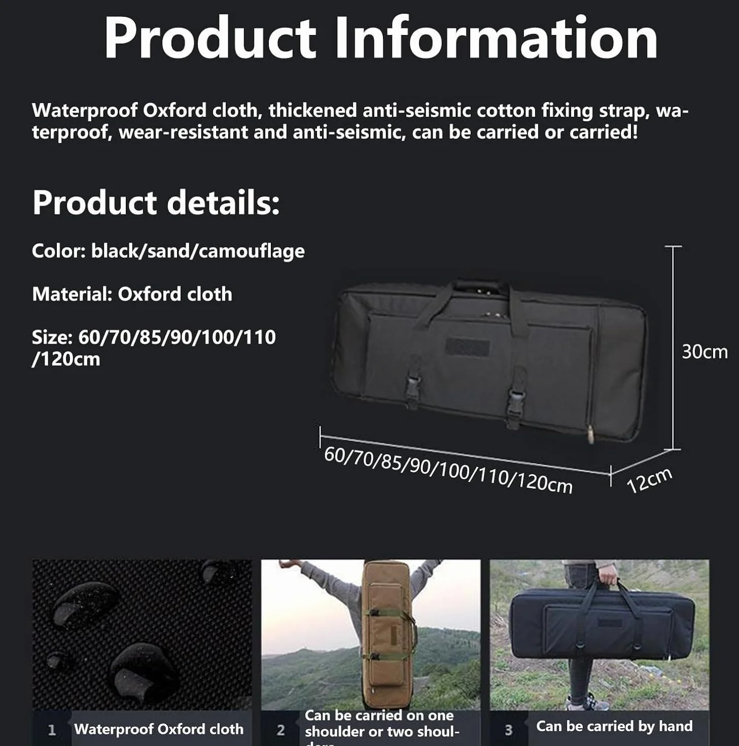 Bolsa Táctica para Rifle, Fundas De Rifle para 2 Rifles Y 2 Pistolas,para Rifle para Caza Campo De Tiro,Bolsa para Armas Largas De Estilo Militar,Articulos De Caza