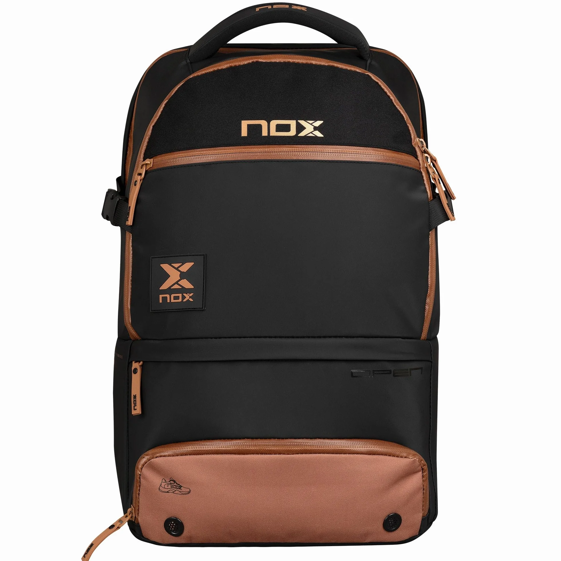 NOX Mochila LUXURY OPEN SERIES negro/marrón