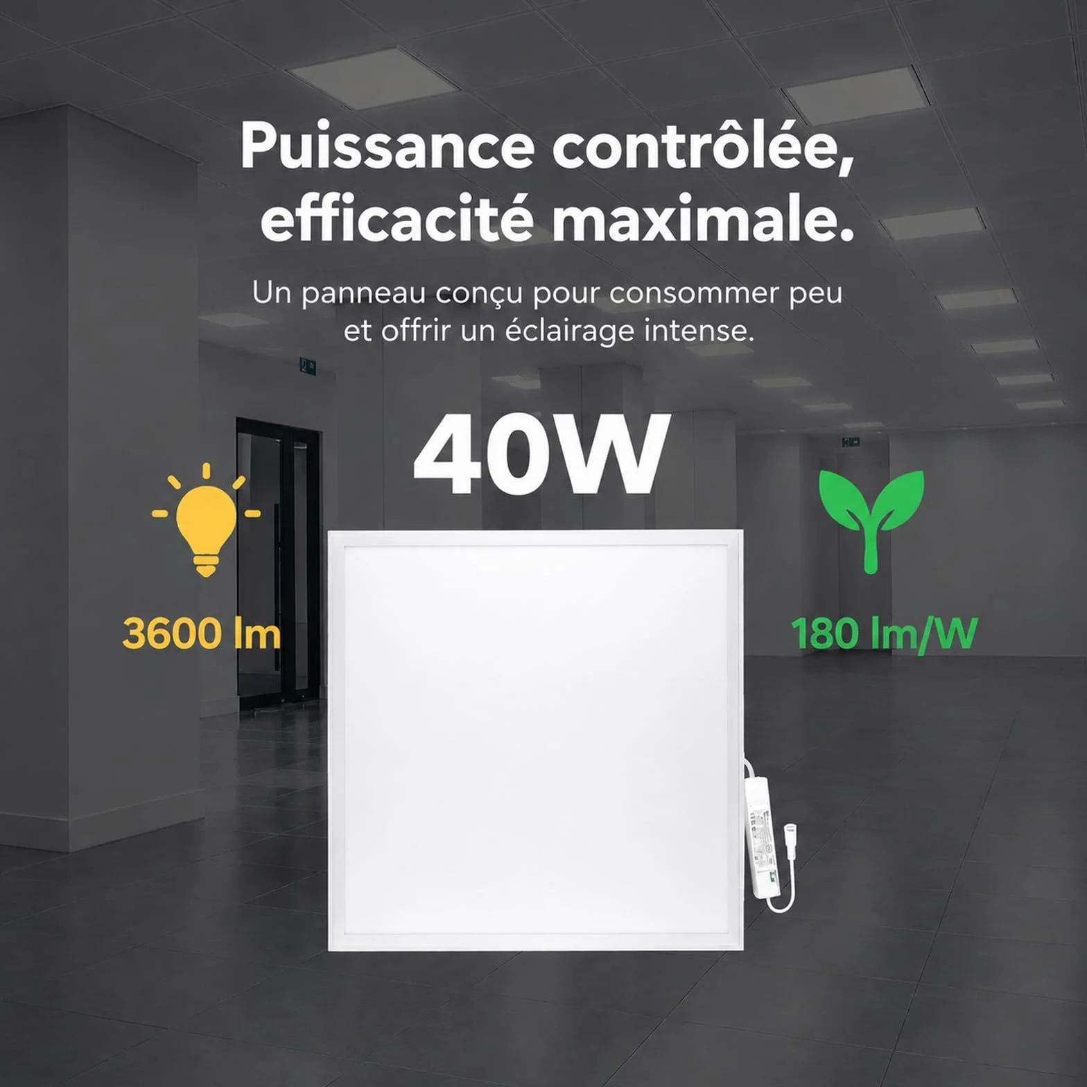 Paneles LED 60x60 cm 40 W Pack 4 uds Blanco Neutro 4000K