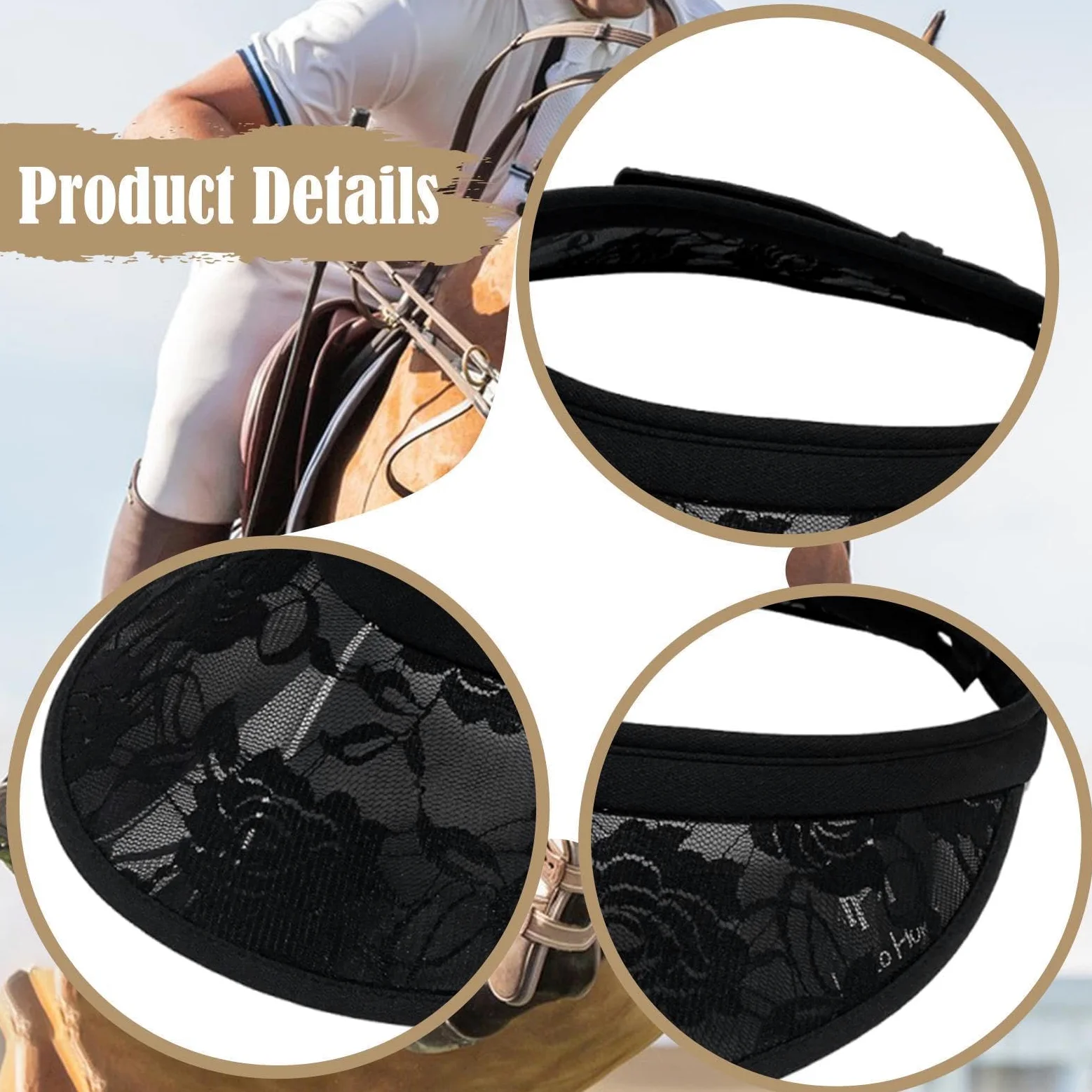 Visera Solar Ajustable Multifunción para Casco de Equitación, Ideal para Montar O para Trabajos Al Aire Libre.