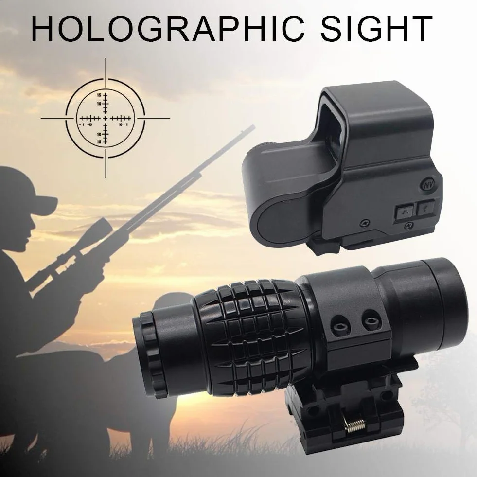 Brownrolly 3X Holographic Sight Magnifier - Instrumento portátil para la Entrada de señales al Aire Libre