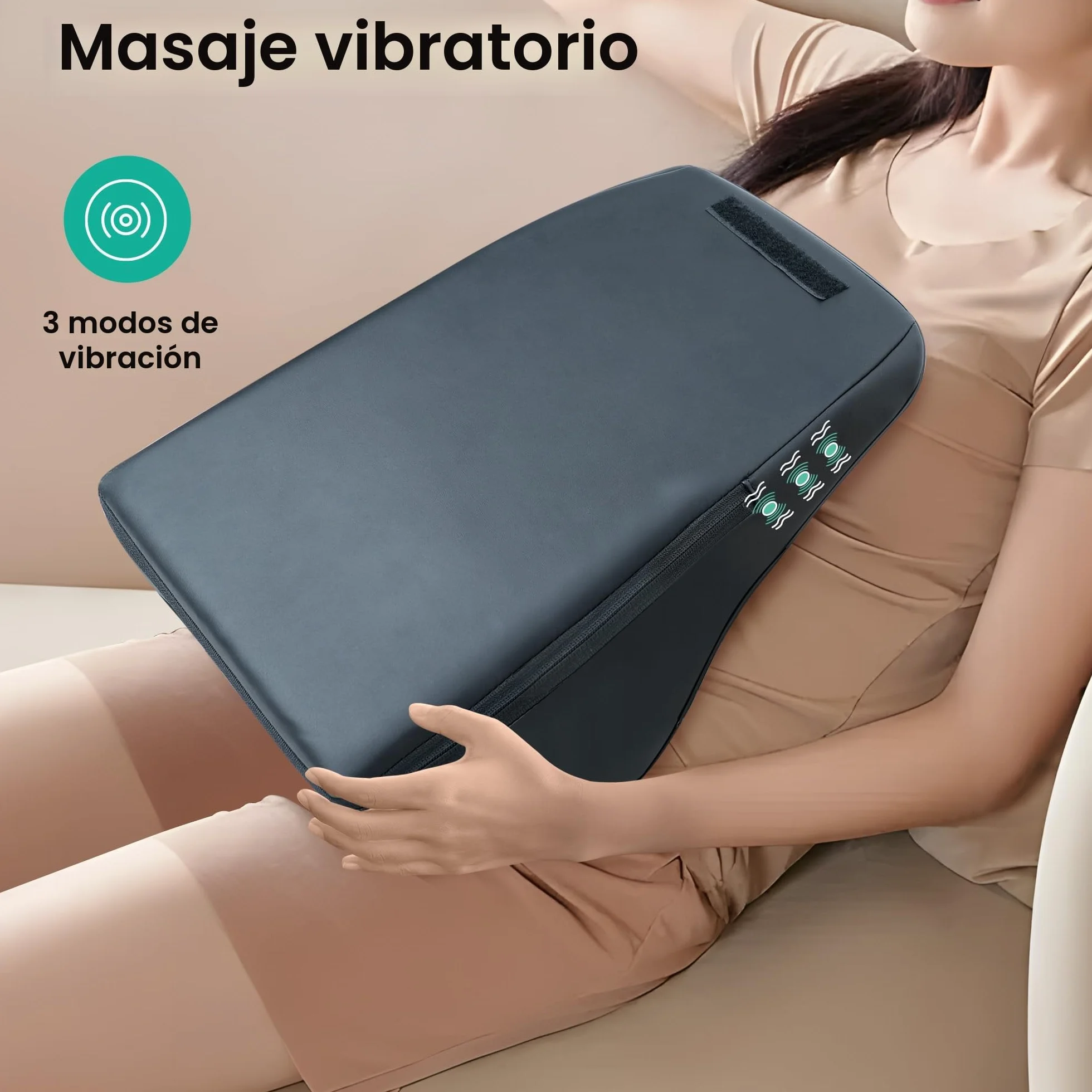 Snailax Masajeador Cervical y Espalda con Calor, Cojín de Masaje Shiatsu, Regalos para Mamá