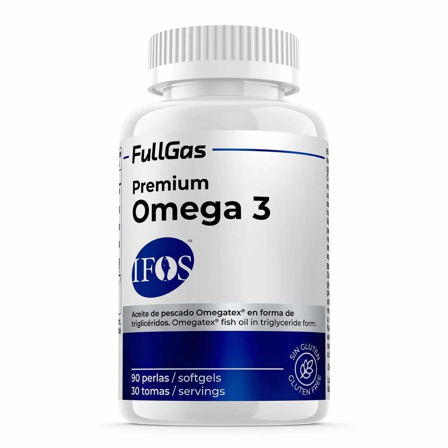 FullGas Omega 3 Aceite de pescado IFOS 360mg EPA 240mg DHA 90 perlas
