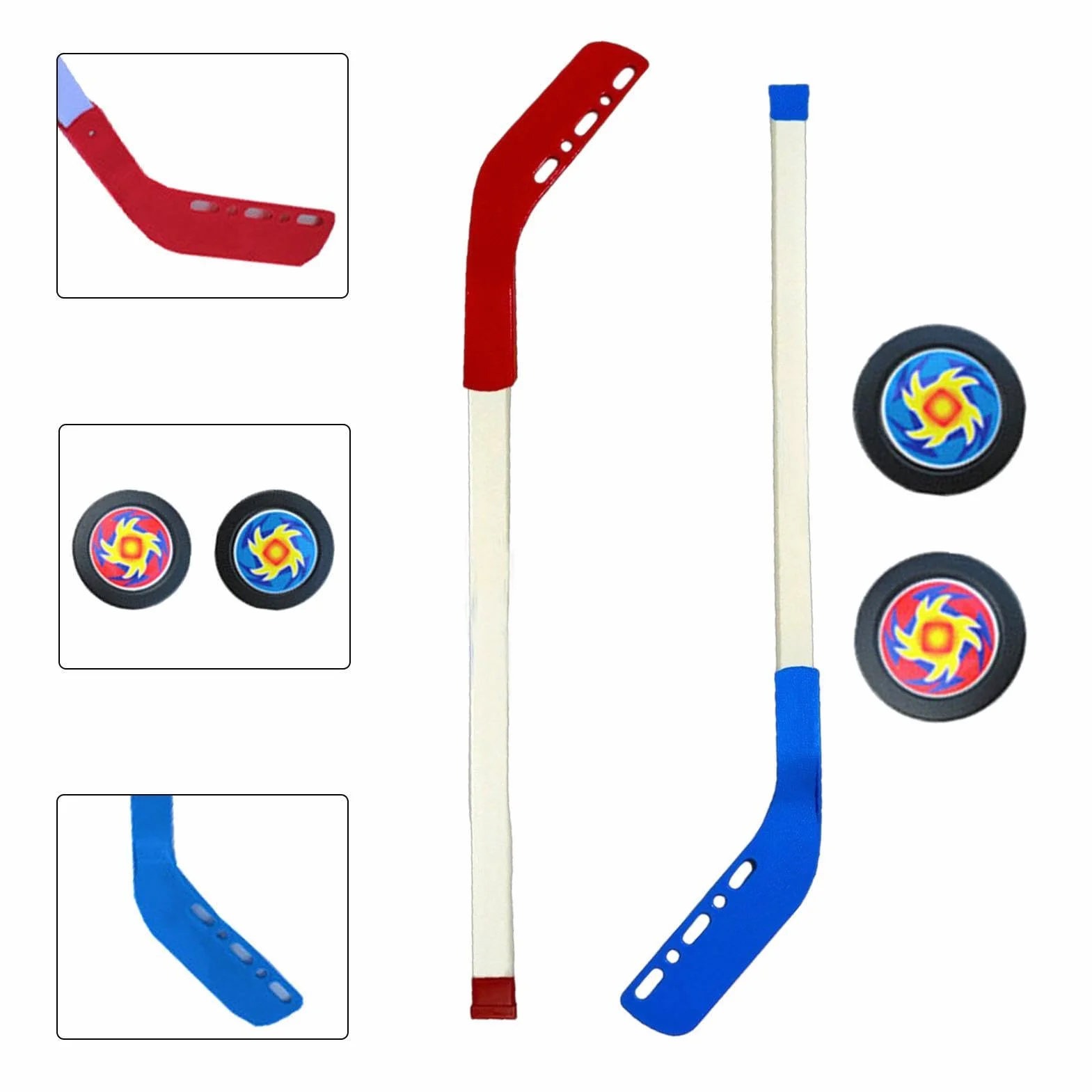 Juego de palos de hockey sobre hielo - Juego de palos y pelotas de hockey callejero para niños - Equipo de entrenamiento de hockey juvenil, juego de iniciación de hockey perfecto, regalos de cumpleaño