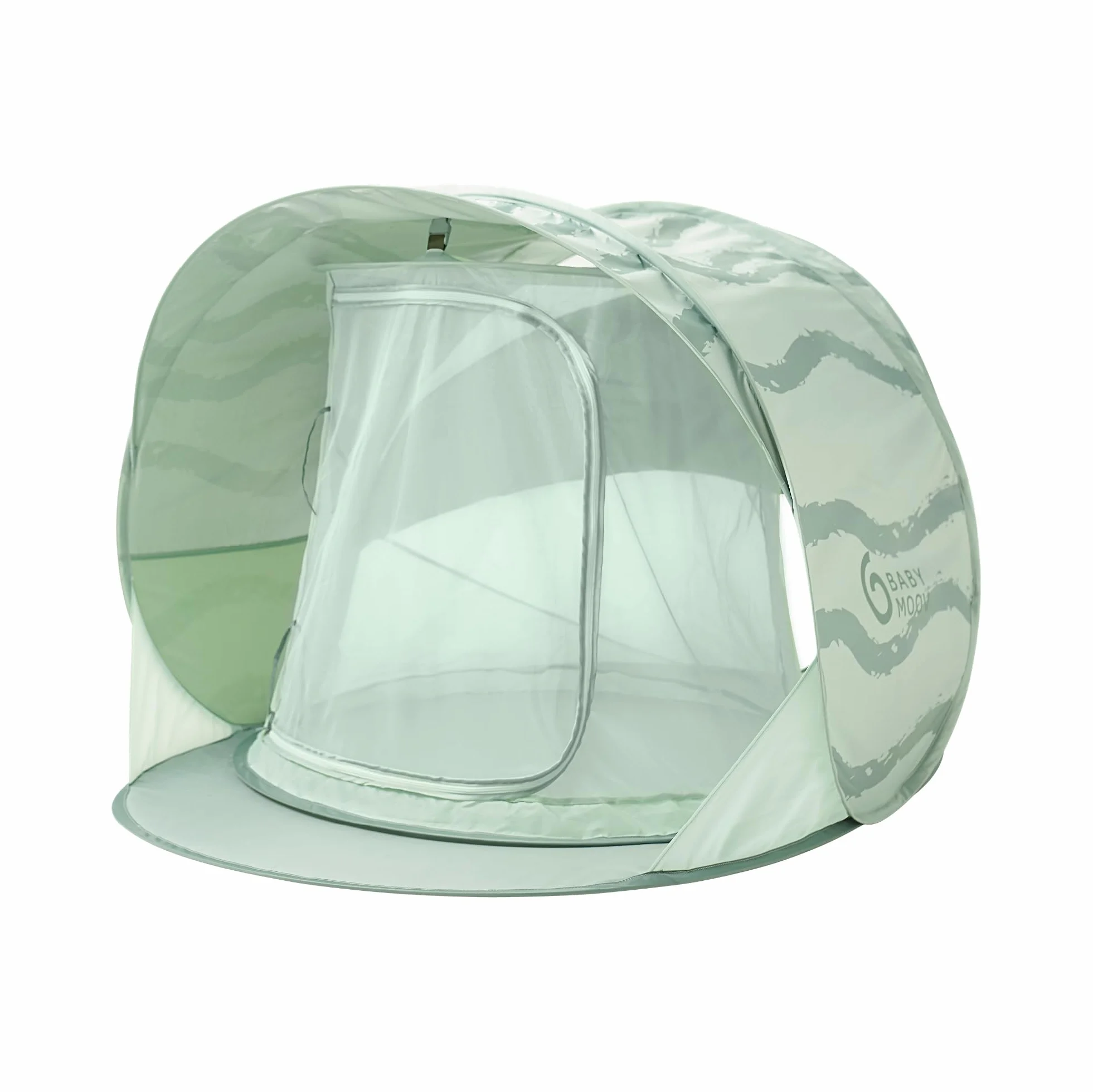 Babymoov Moov & Protect Tienda de campaña de Playa con refrigeración Anti-UV para bebés con mosquitera integrada, portátil, Laguna Verde (edición de Verano 2025)