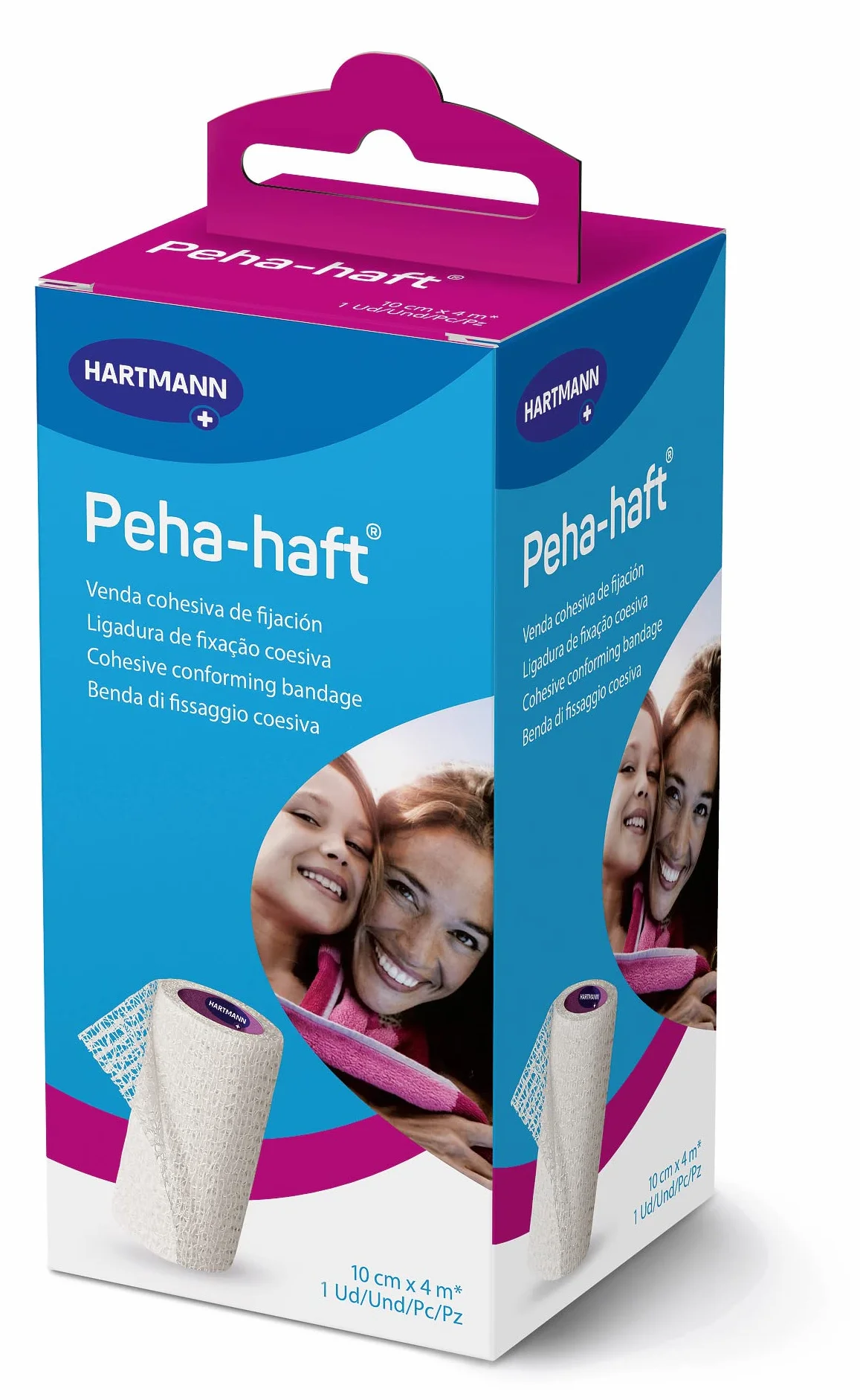 Peha-Haft Venda Elástica Autoadhesiva Cohesiva 10cm x 4m Blanca