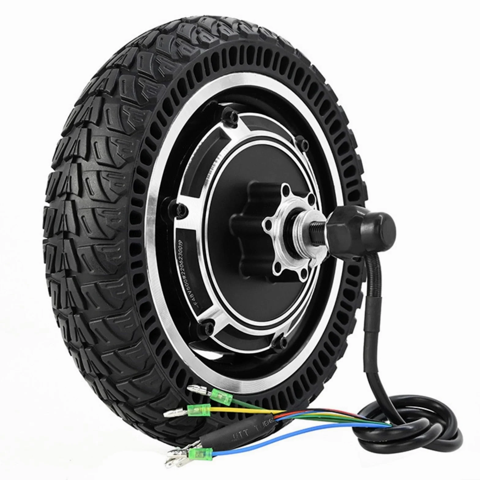 Rueda de motor eléctrico de 48 V y 500 W para neumáticos de la serie Kugoo de 10 pulgadas, bajo ruido, alta resistencia, goma de metal, pieza de bricolaje para montar al aire libre