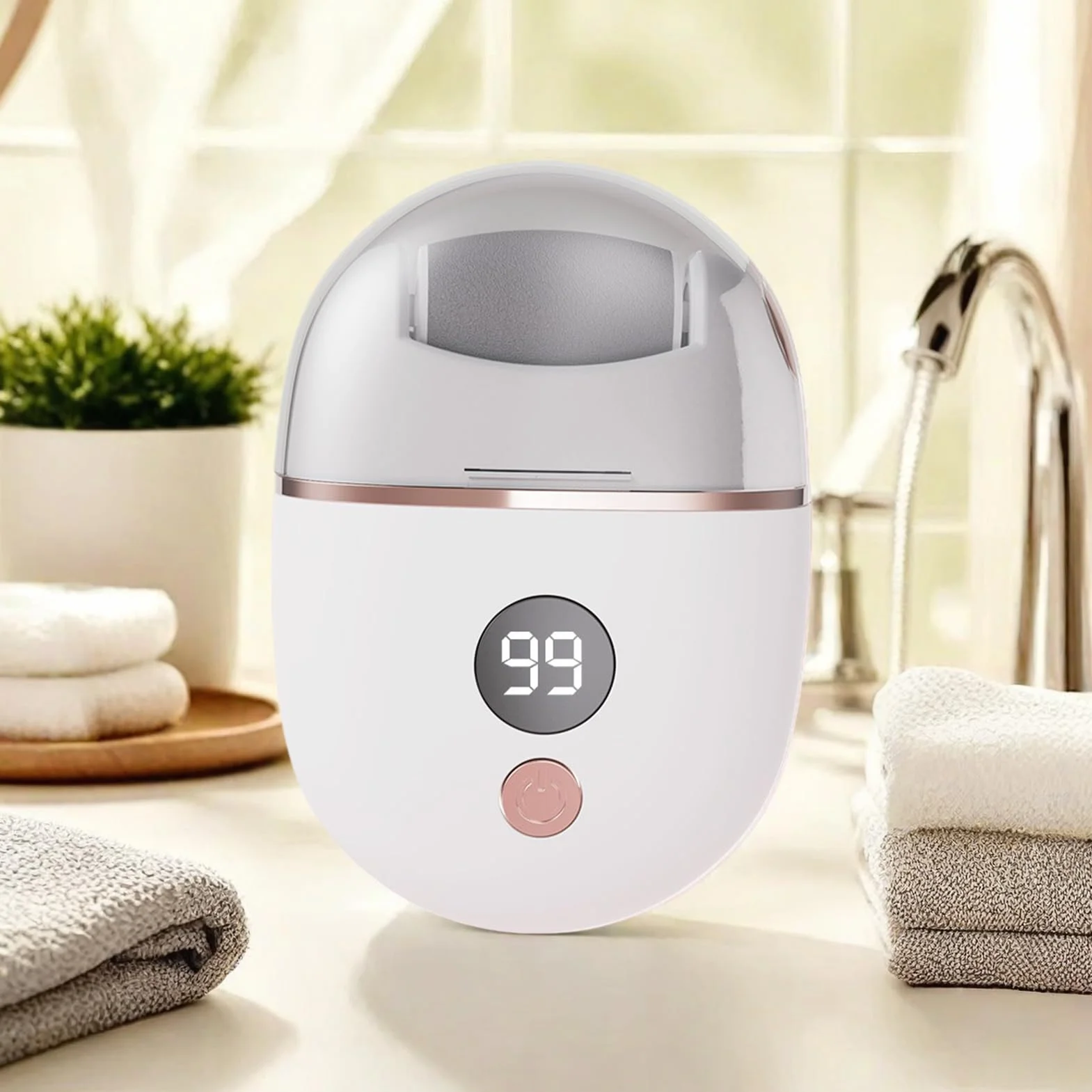 Removedor Eléctrico de Callos para Pies, Recortadora Recargable con 3 Cabezales