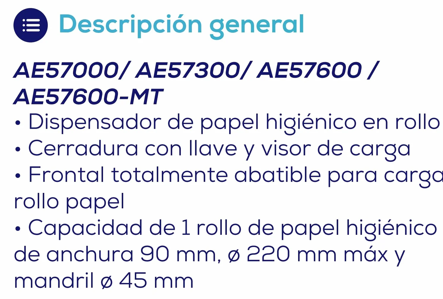 Jofel Dispensador de Papel Higiénico Industrial 300m 220mm 45mm ABS Negro Mate
