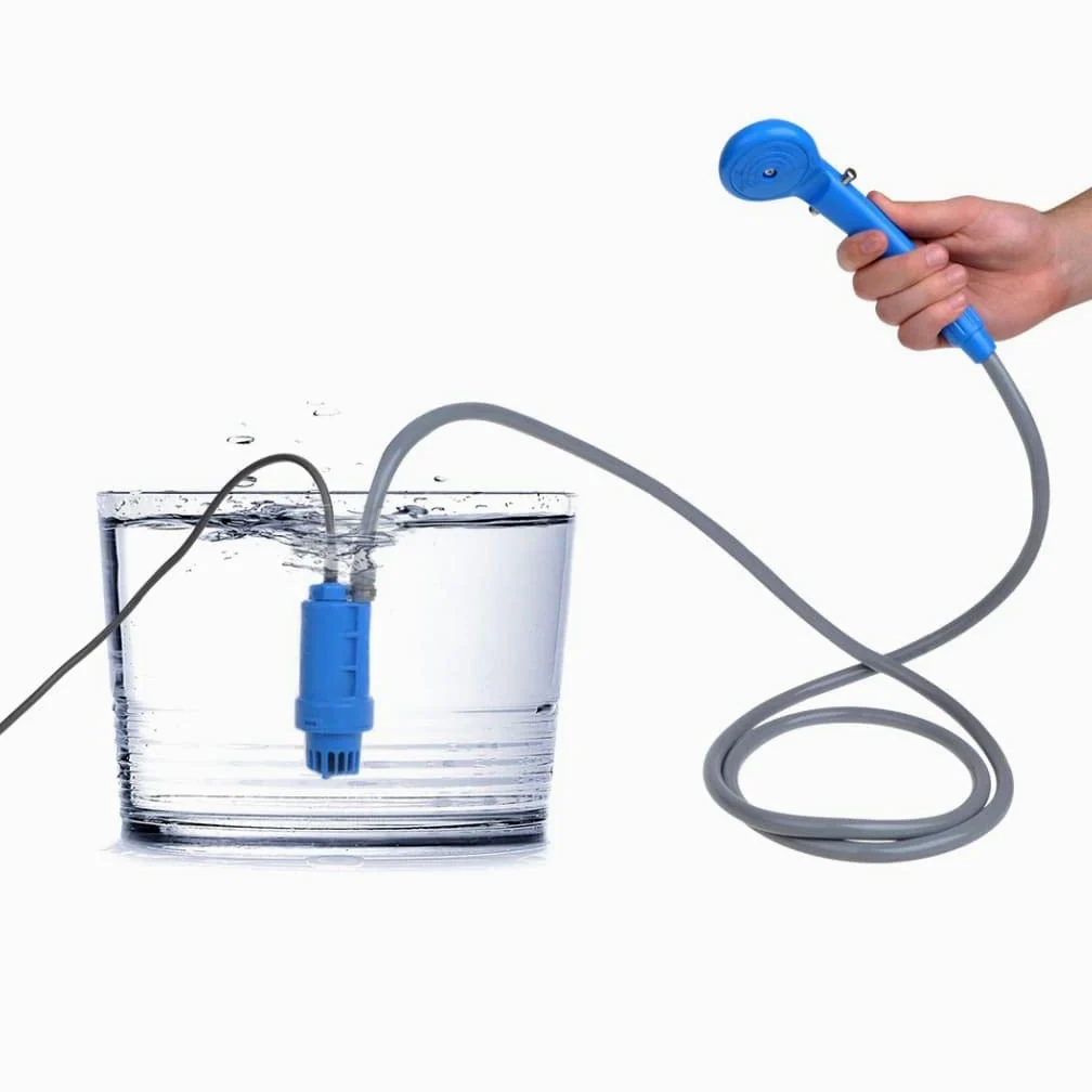 PRO PLUS - Kit de Ducha portátil 12 V, Color Gris y Azul