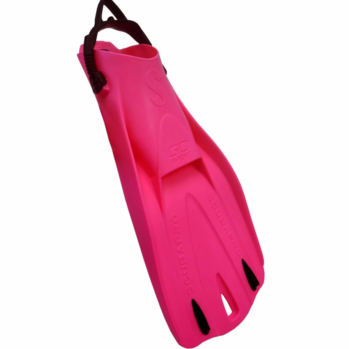 SCUBAPRO GO Sport - Aleta de buceo para buceo, esnórquel y natación, con correa elástica de talón abierto, grande, rosa