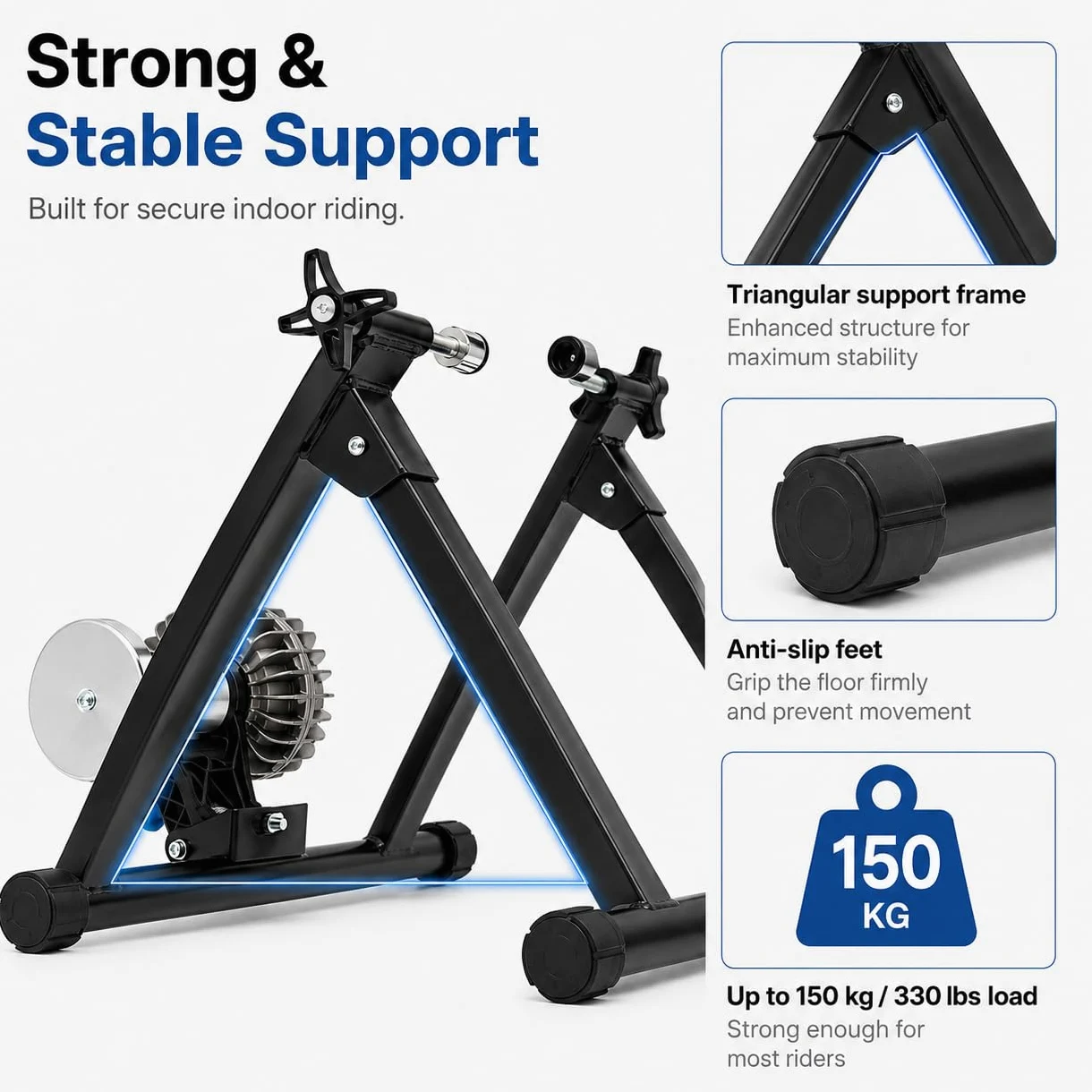 Home Trainer Bicicleta Entrenador de Bicicleta Home Trainer Diseño Ajustable Fluid Bike Trainer Banco de Entrenamiento de Bicicleta Fluido,Adecuado para Bicicletas de 26-29 Pulgadas, Bicicletas de