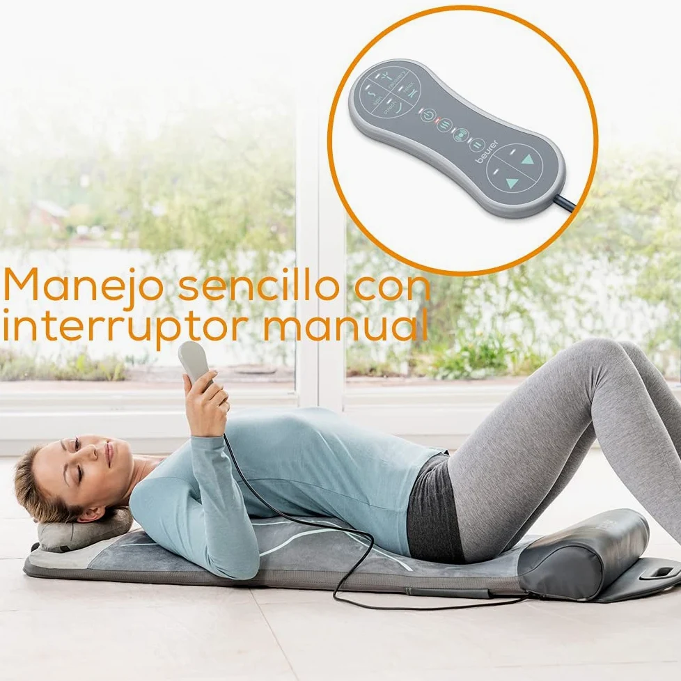 Beurer MG 280 Esterilla para yoga y estiramientos, para estirar los músculos y relajarse, estera de masaje para el cuello, los hombros y la espalda, plegable
