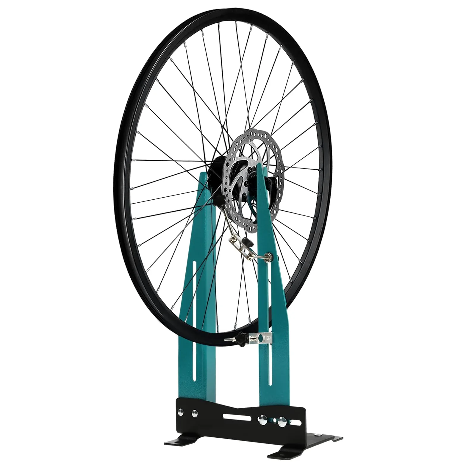 Soporte profesional para ruedas de bicicleta con herramienta de alineación multifunción extraíble para mantenimiento de llantas de bicicleta de carretera y MTB