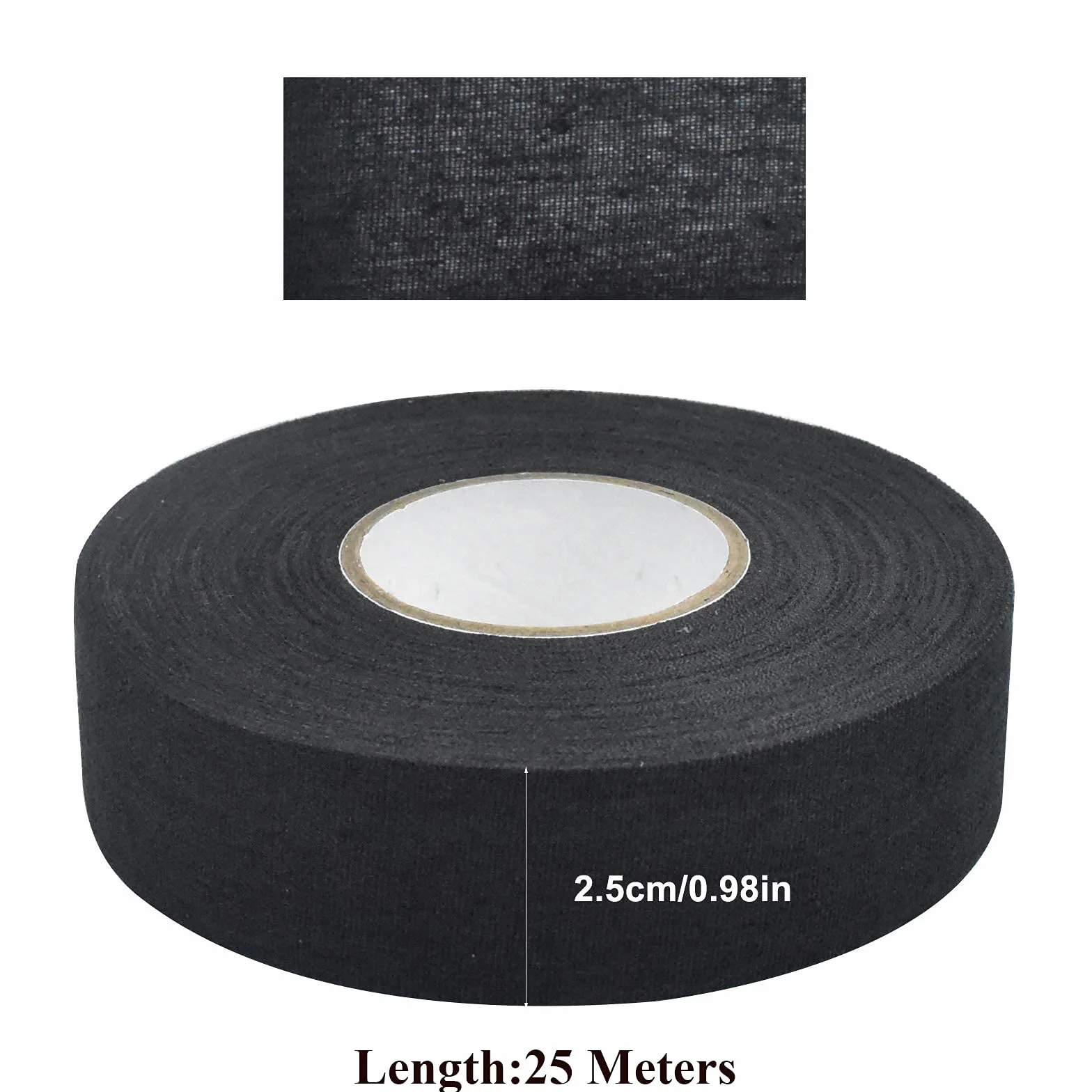 Cinta de Hockey,25 Metros Adhesiva Cinta de Palo de Hockey Antideslizante Cinta de Agarre para Hockey Raqueta de Ping Pong Squash Caña de Pescar Nádminton Negro