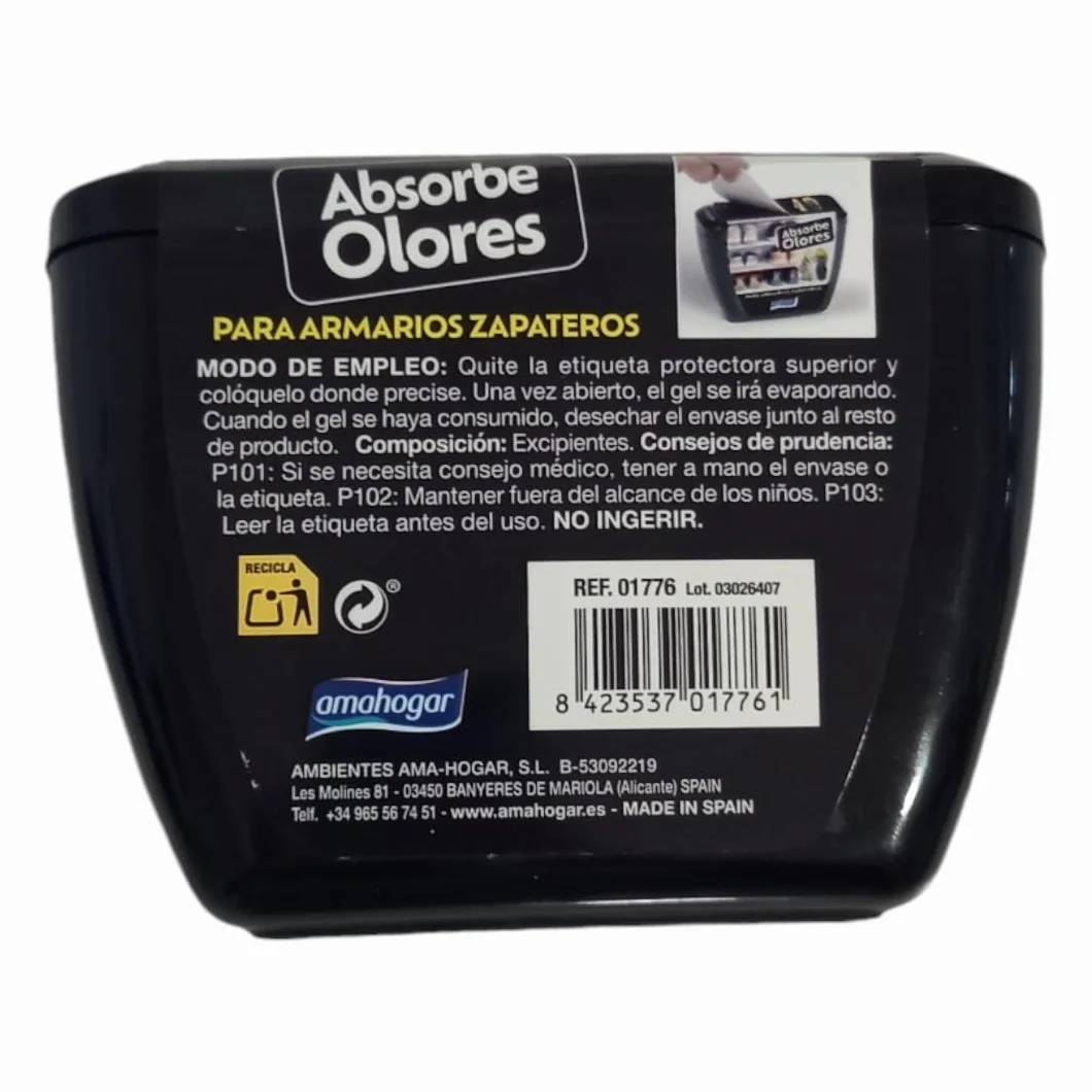 Gel Absorbe Olores para Armarios Zapateros Lavanda 200g Pack 6 Unidades