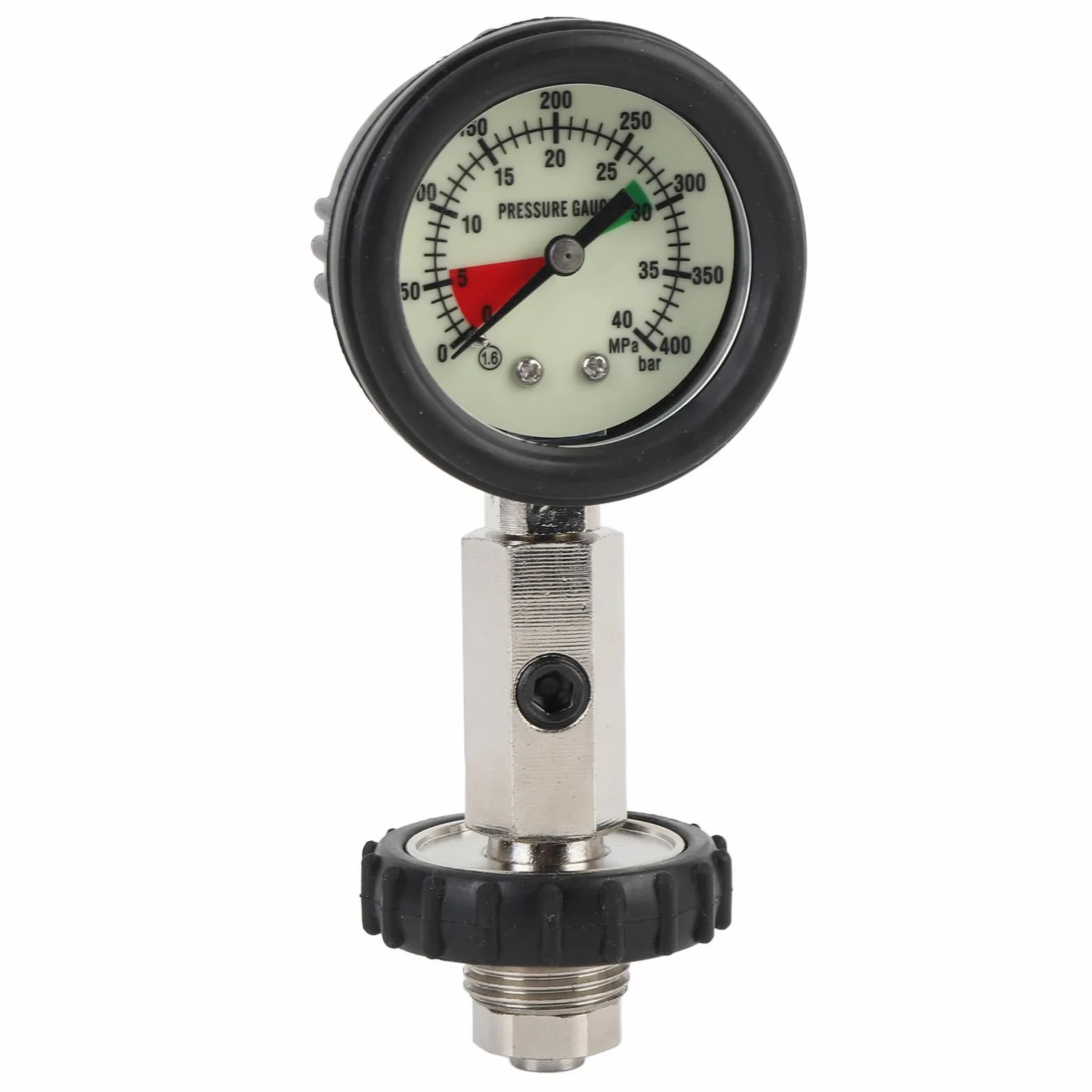 GOWENIC Manómetro de Buceo, Diseño Ligero de Alta Precisión para Seguridad de Buceo, Acero Inoxidable