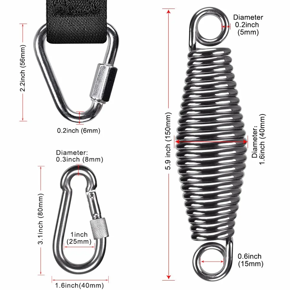 Dolibest Correa para Colgar Saco de Boxeo, Bolsa Pesada de 55 a 100 cm, Cuerda Ajustable para Colgar en casa, Gimnasio, Boxeo, Saco de Arena, Entrenamiento, Fitness, Equipo de Ejercicios