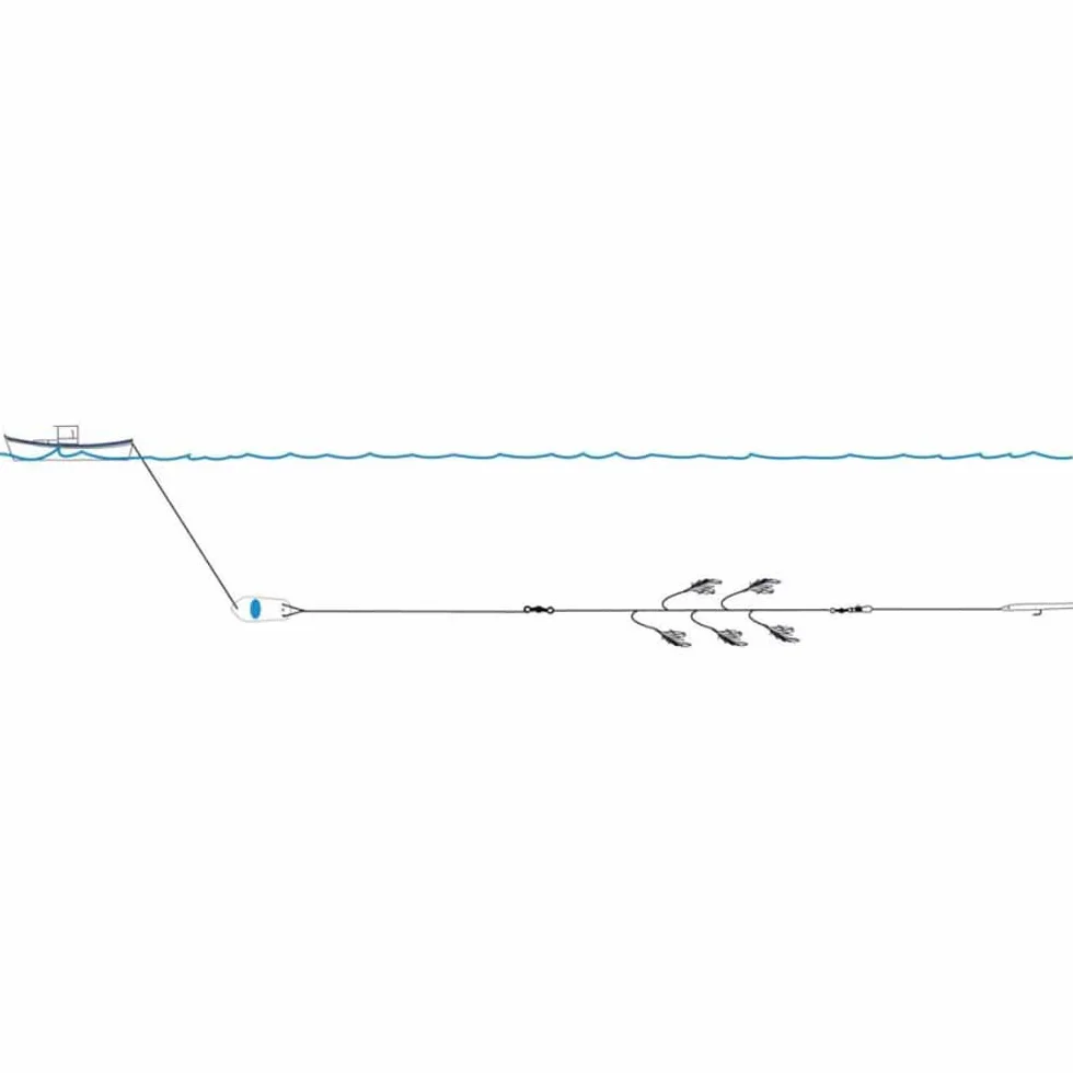 Flashmer AQUABAR Línea De Trolling Completa Especial Pesca Trolling en Barco