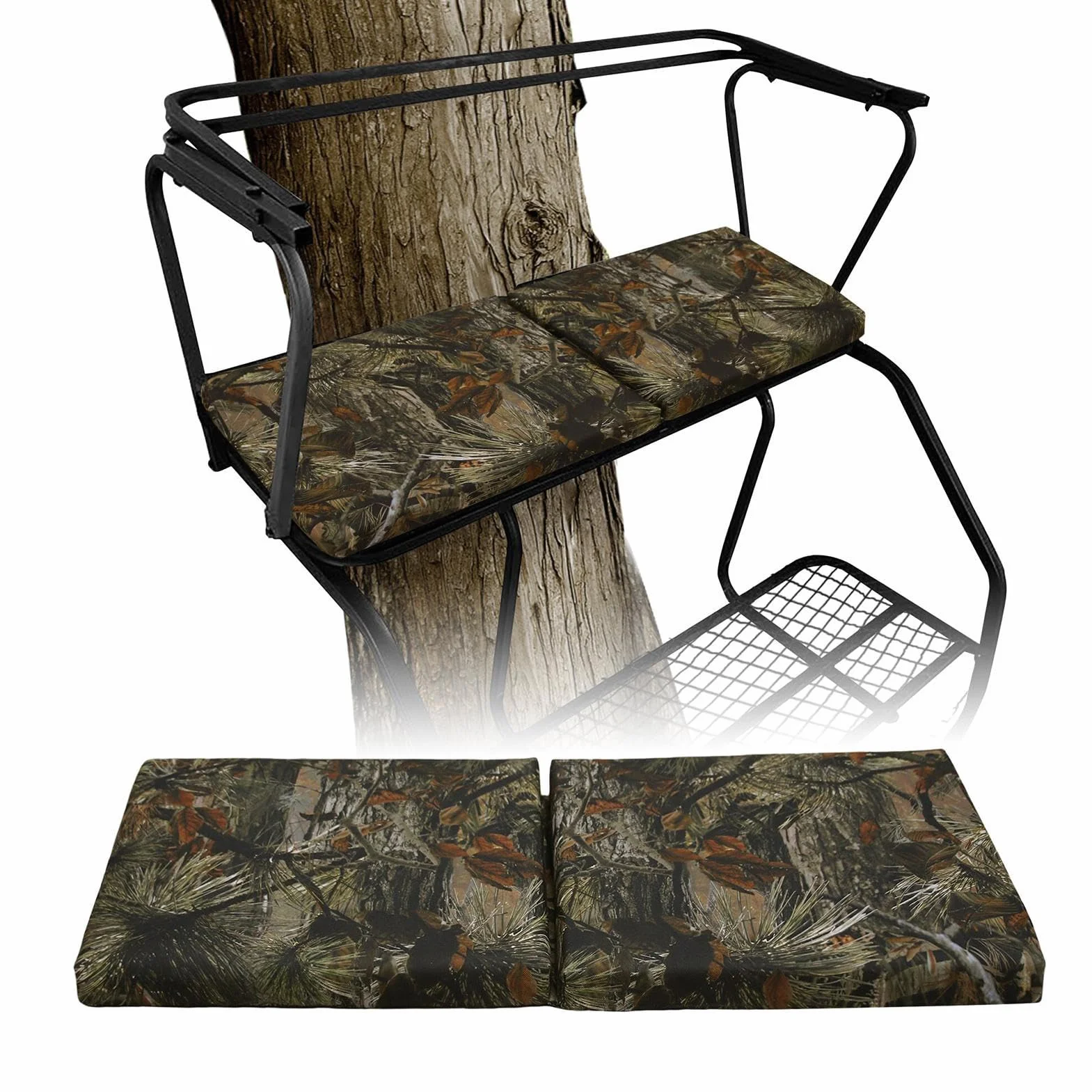 Cojín de asiento de árbol plegable grueso para caza de ciervos, camping al aire libre