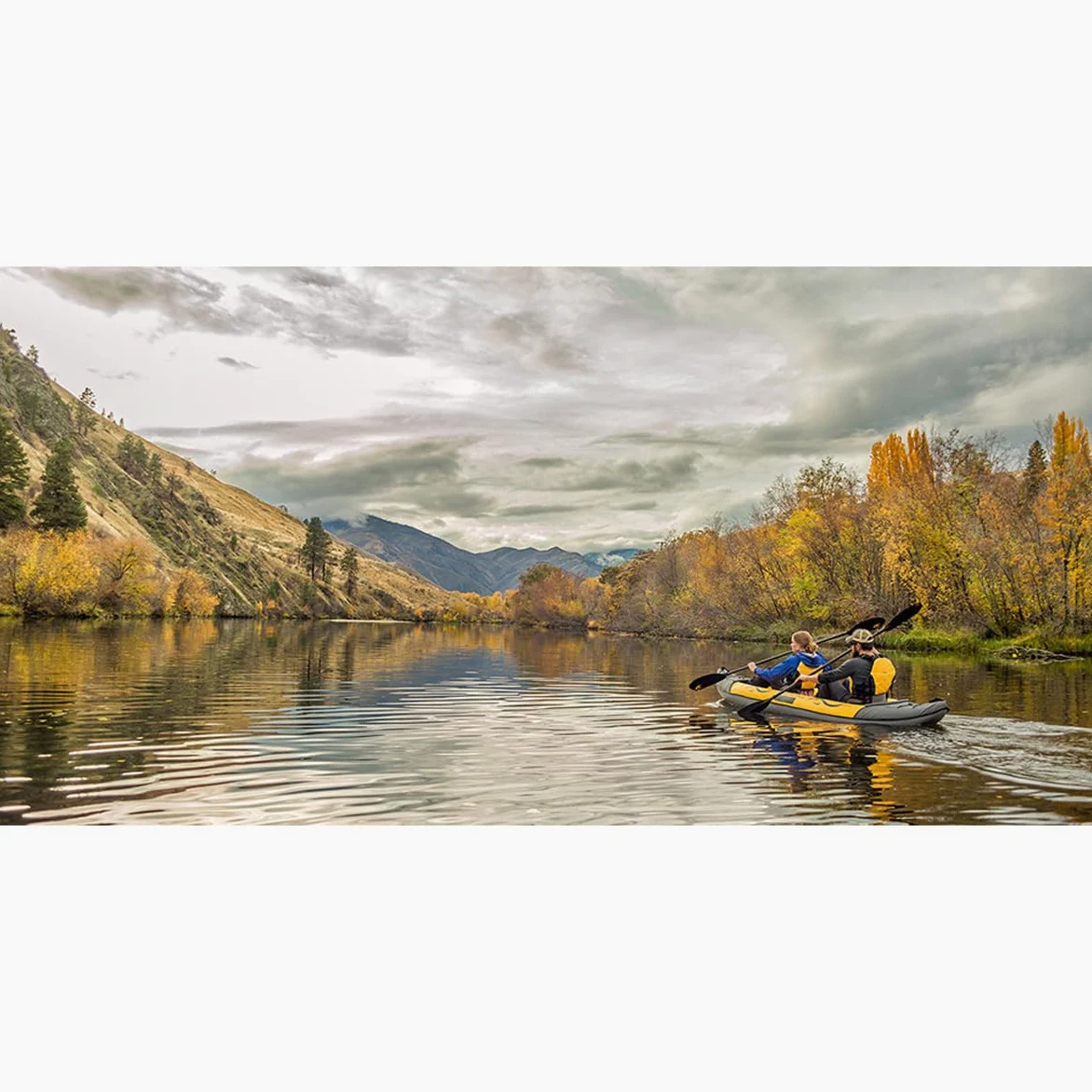 Advanced Elements Island Voyage 2 - Kayak Hinchable, Color Amarillo