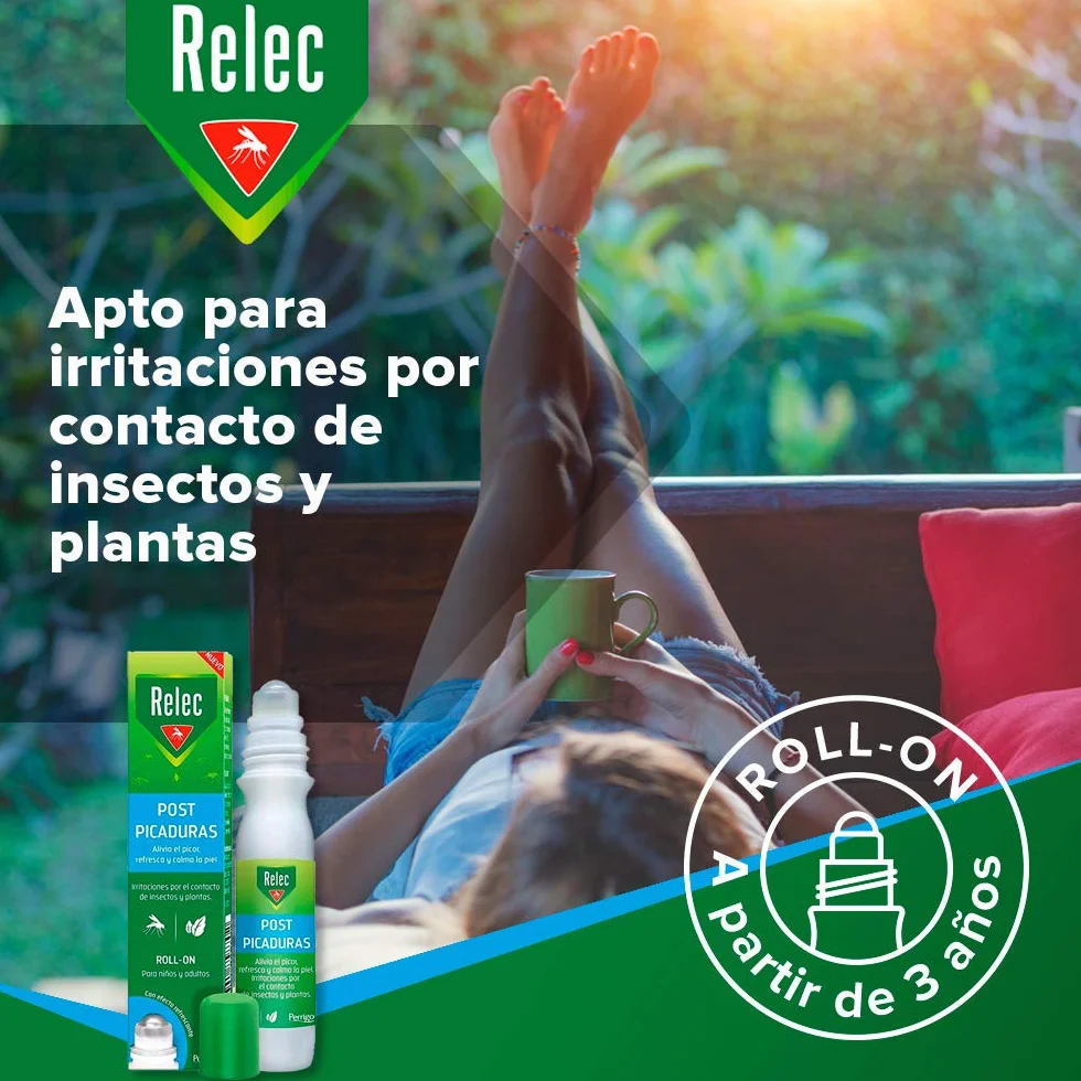 Relec Post Picaduras Roll-On 15 ml (+3 Años) Alivia Picor Plantas Insectos