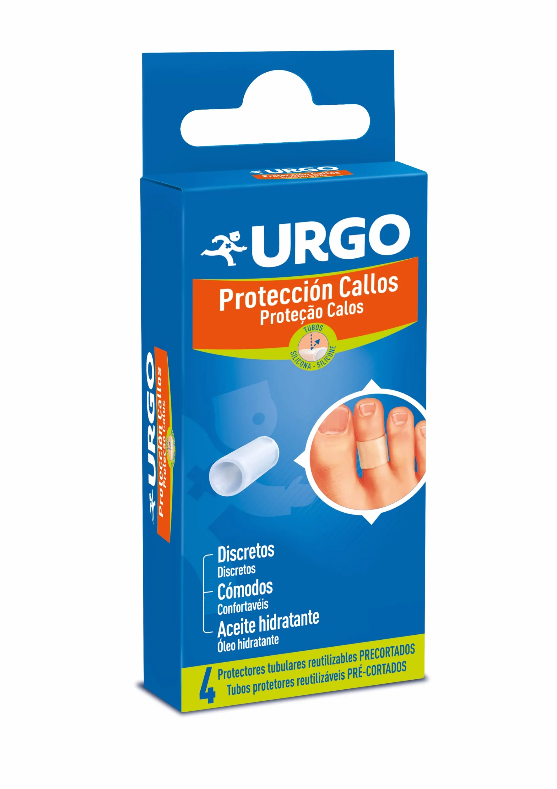 Urgo Protector callos aceite hidratante 4 tubos silicona precortados 2,5 cm