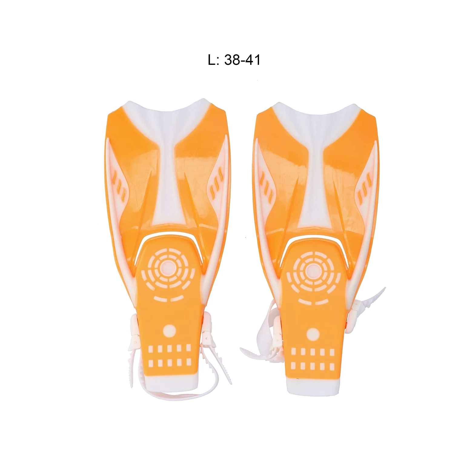 Aletas de Snorkel de Hoja Larga con diseño de talón Abierto para Uso en el océano y la Piscina, cómodas Aletas de natación Ajustables con Orificios de Drenaje para una