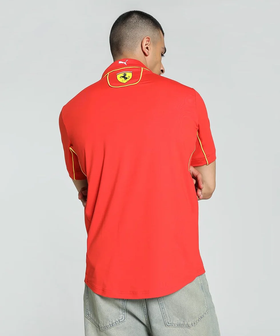 Polo del Equipo Profesional Scuderia Ferrari 2024 para Hombre - Rojo