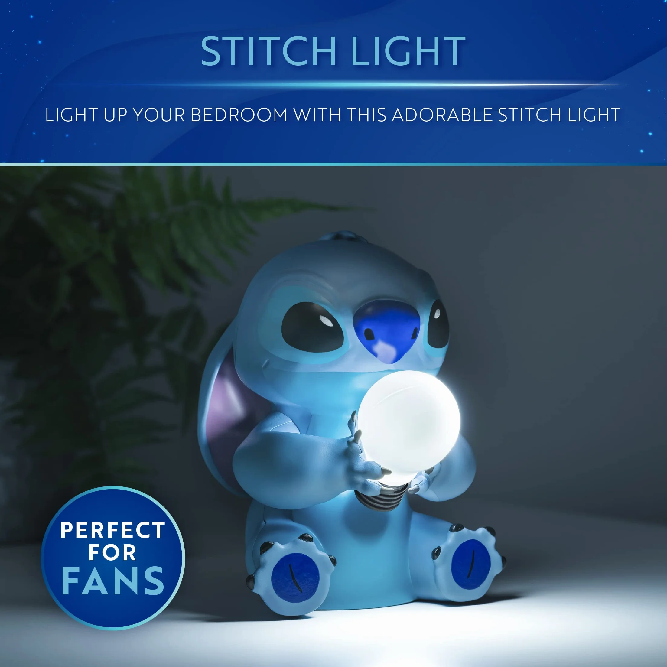 Lámpara Stitch Lilo & Stitch Oficial Disney Luz de Noche Decorativa Mesita