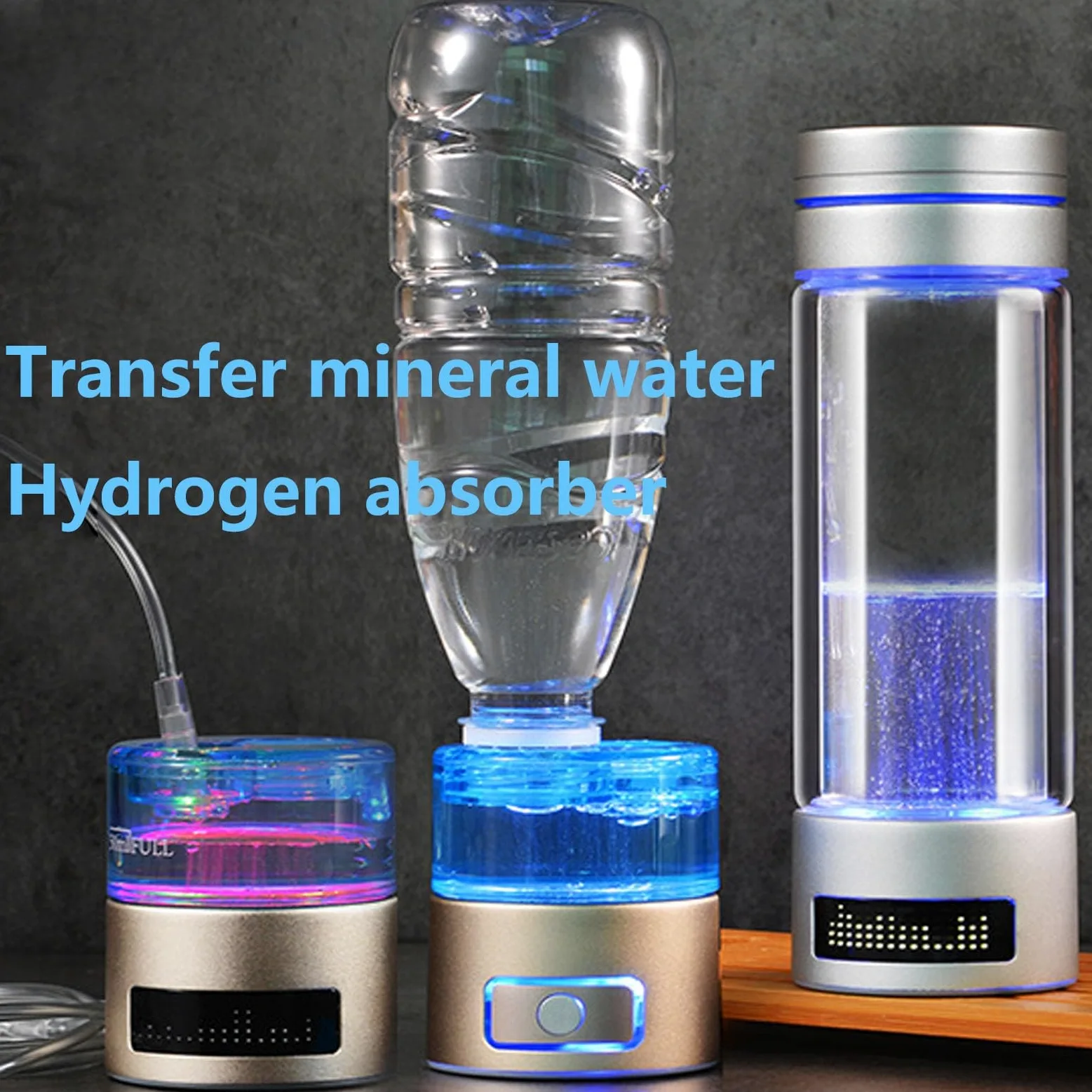 PAHION Botella De Agua Hidrogenada Portátil 250ML Generador Ionizador Tecnología SPE PEM Electrolisis Rápida 3 Min 3000PPB 18 Min hasta 9000PPB Alta Concentración para Hogar Oficina Viaje Uso Diario