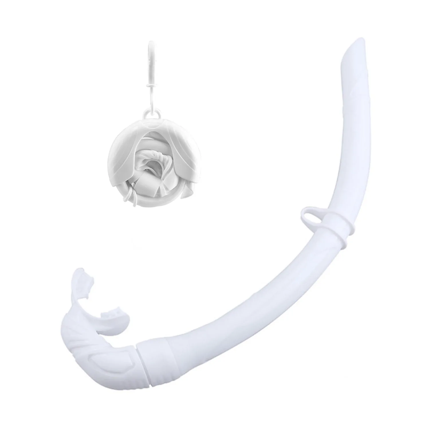 Buceo Snorkel Silicona Tubo de snorkel plegable Snorkel con estuche de almacenamiento compacto Mujeres Hombres enrollados Snorkel Tubo de respiración húmedo for buceo para actividades de buceo y snork