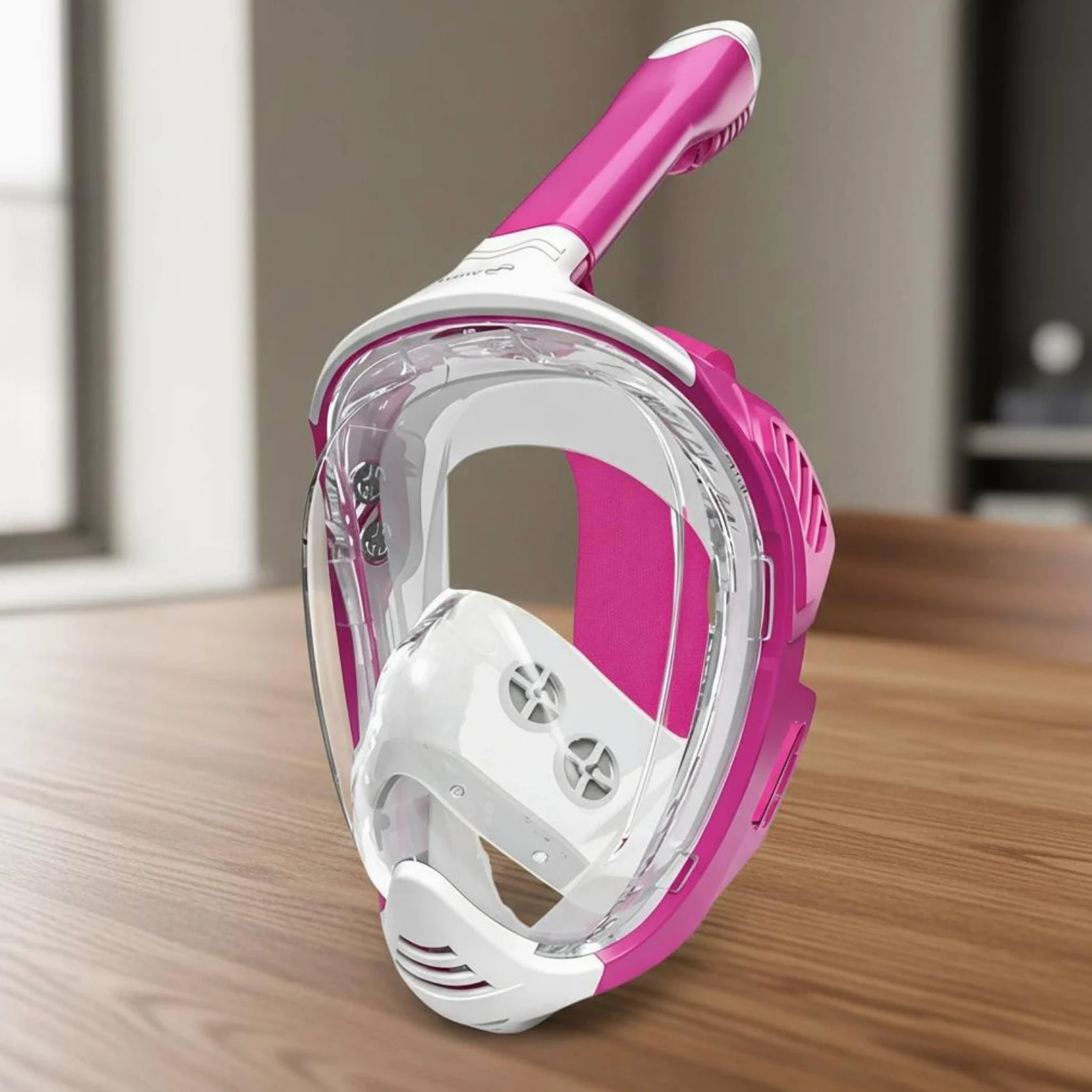 Máscara de Snorkel de Cara Completa Gafas Tubo Visor Plegable y Campo de Visión Amplio Adecuada para Adultos y Niños en Buceo Ligero Natación
