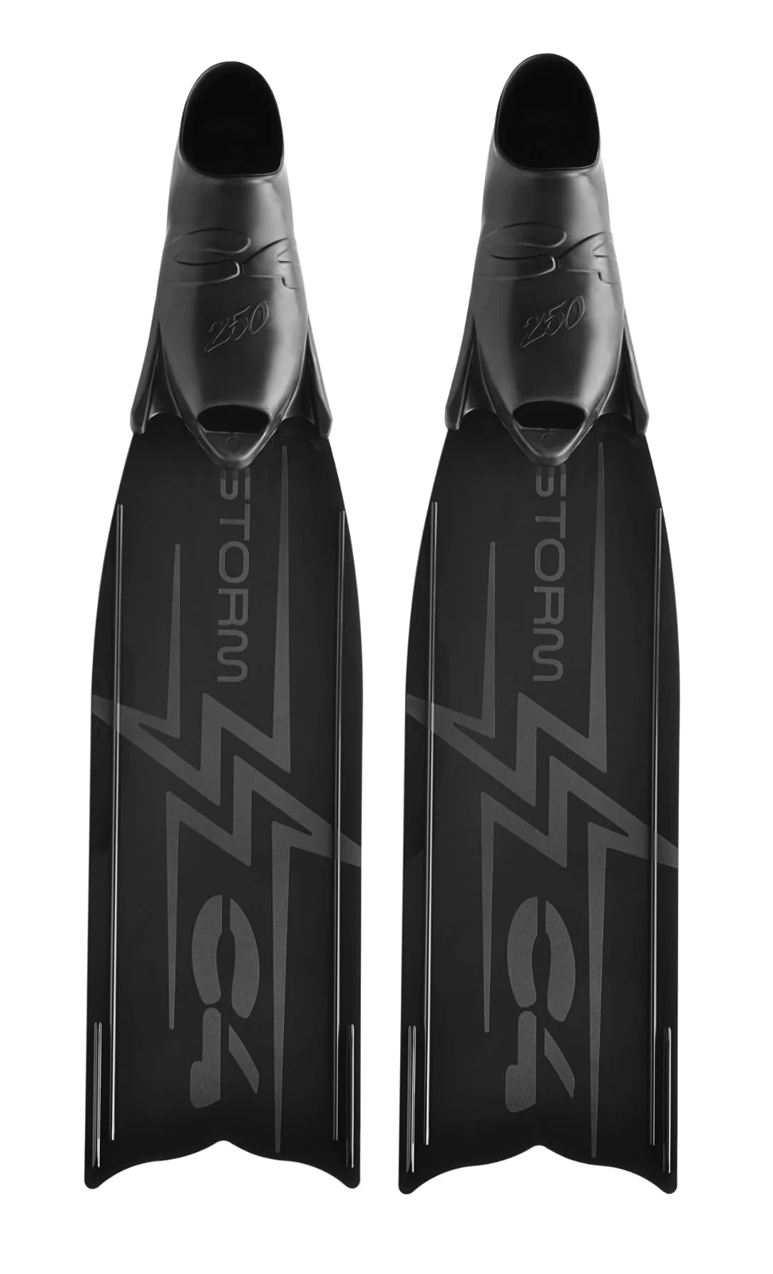 C4 Aletas Storm – Pala Soft de tecnopolímero y zapatilla 250 Apnea para pesca subacuática