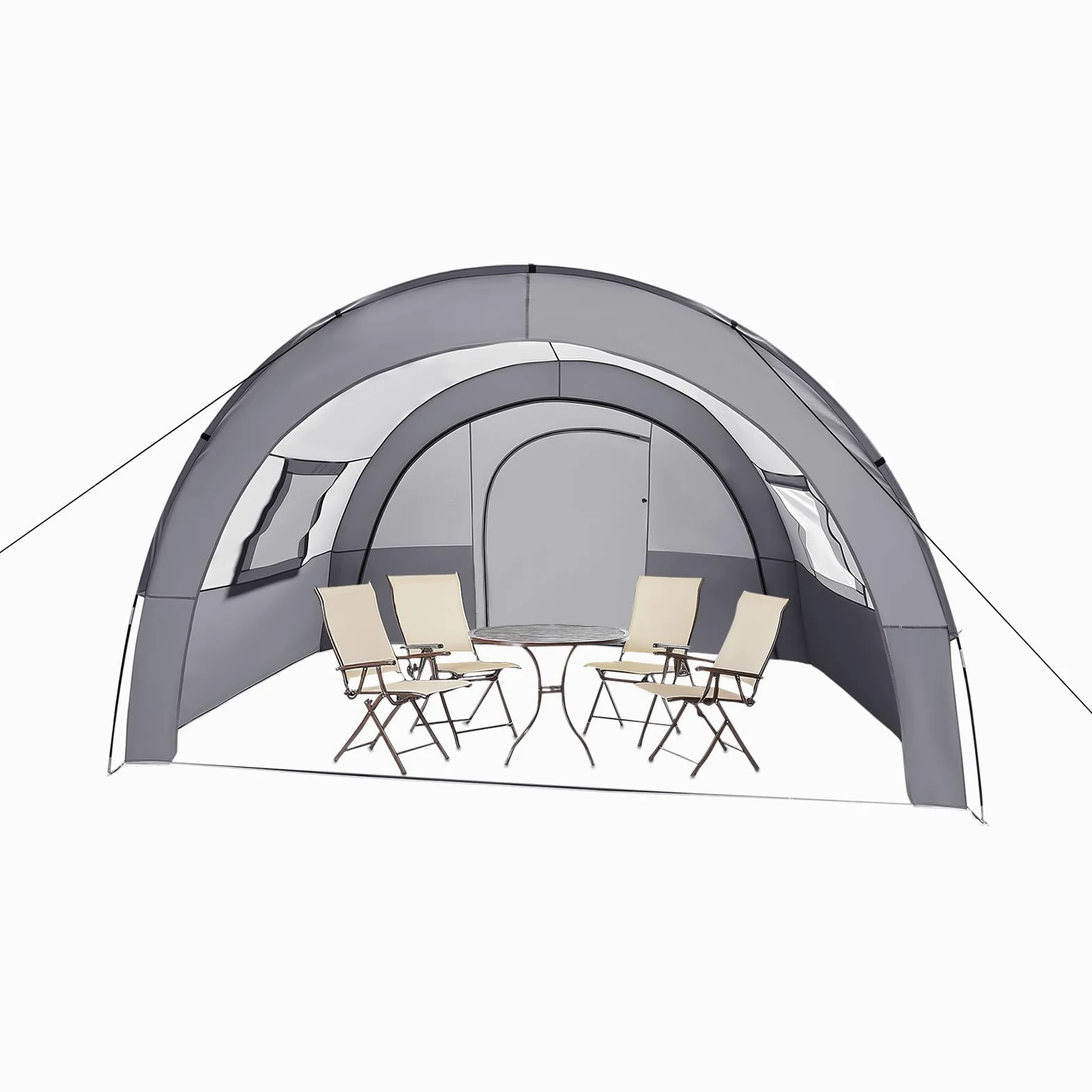 Tienda tipo túnel, para 6 personas, tienda familiar, tienda grande, tienda de campaña con protección UV, tienda de camping incl. bolsa de transporte, 350 x 480 x 206 cm