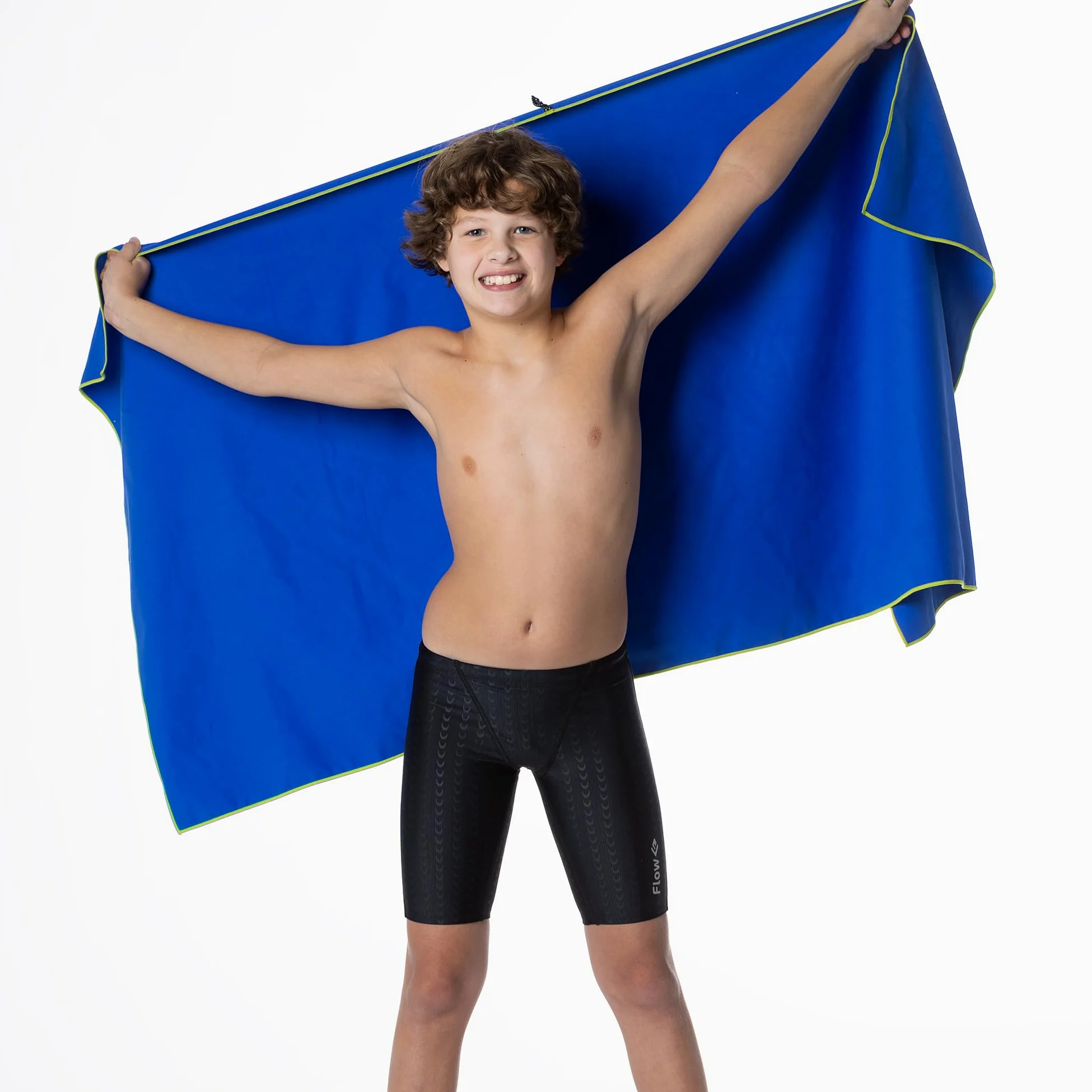 Flow Hydro Sport Towel - Toallas de microfibra de secado rápido para natación, piscina, triatlón y otros deportes acuáticos en tamaños medianos y grandes (azul, XL (72 x 40 pulgadas)